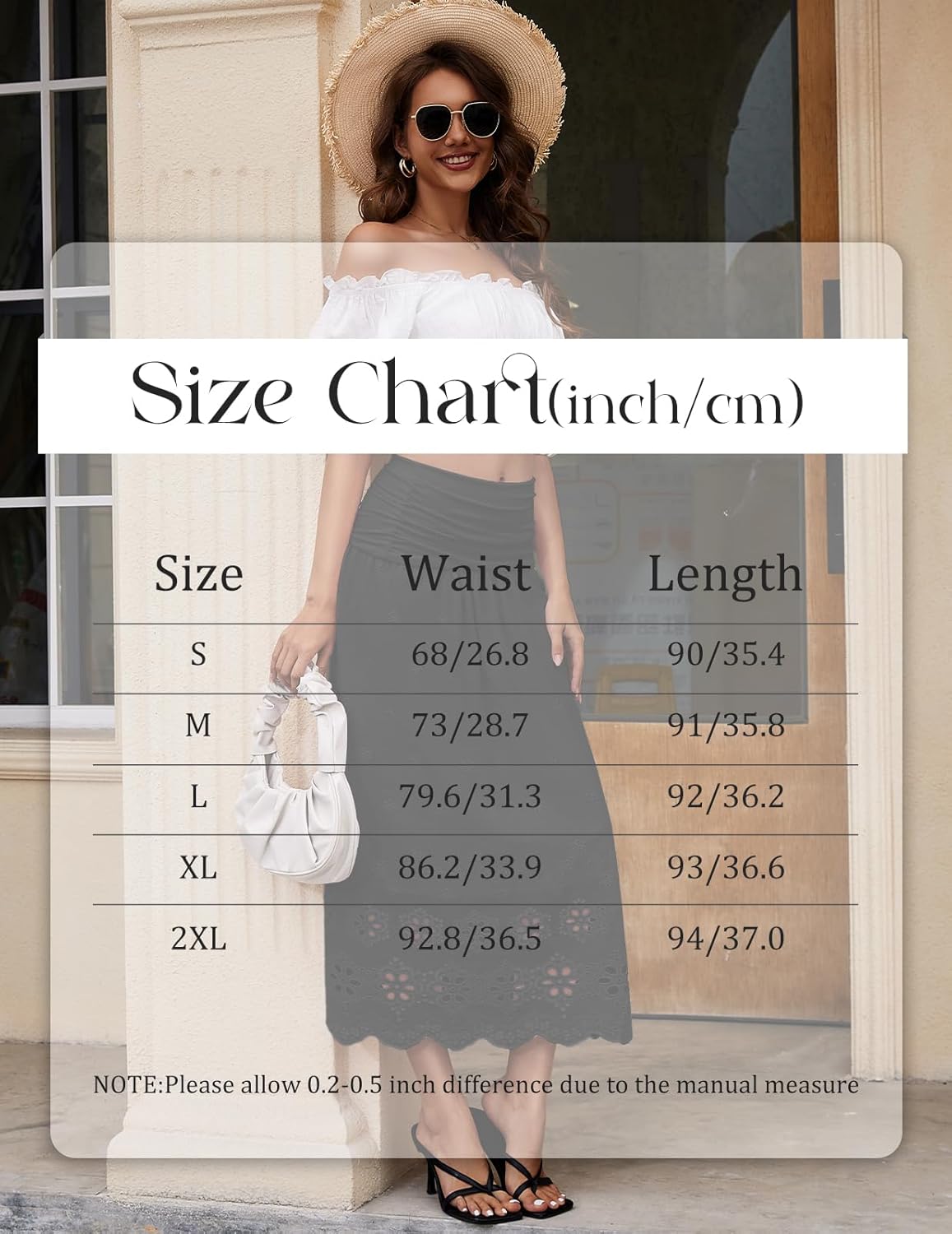 DRESSTELLS Boho Maxi Skirt for Women 2026 Lace Eyelet High Waist A-Line Flowy Beach Tiered Long Wedding Skirts - Image 6