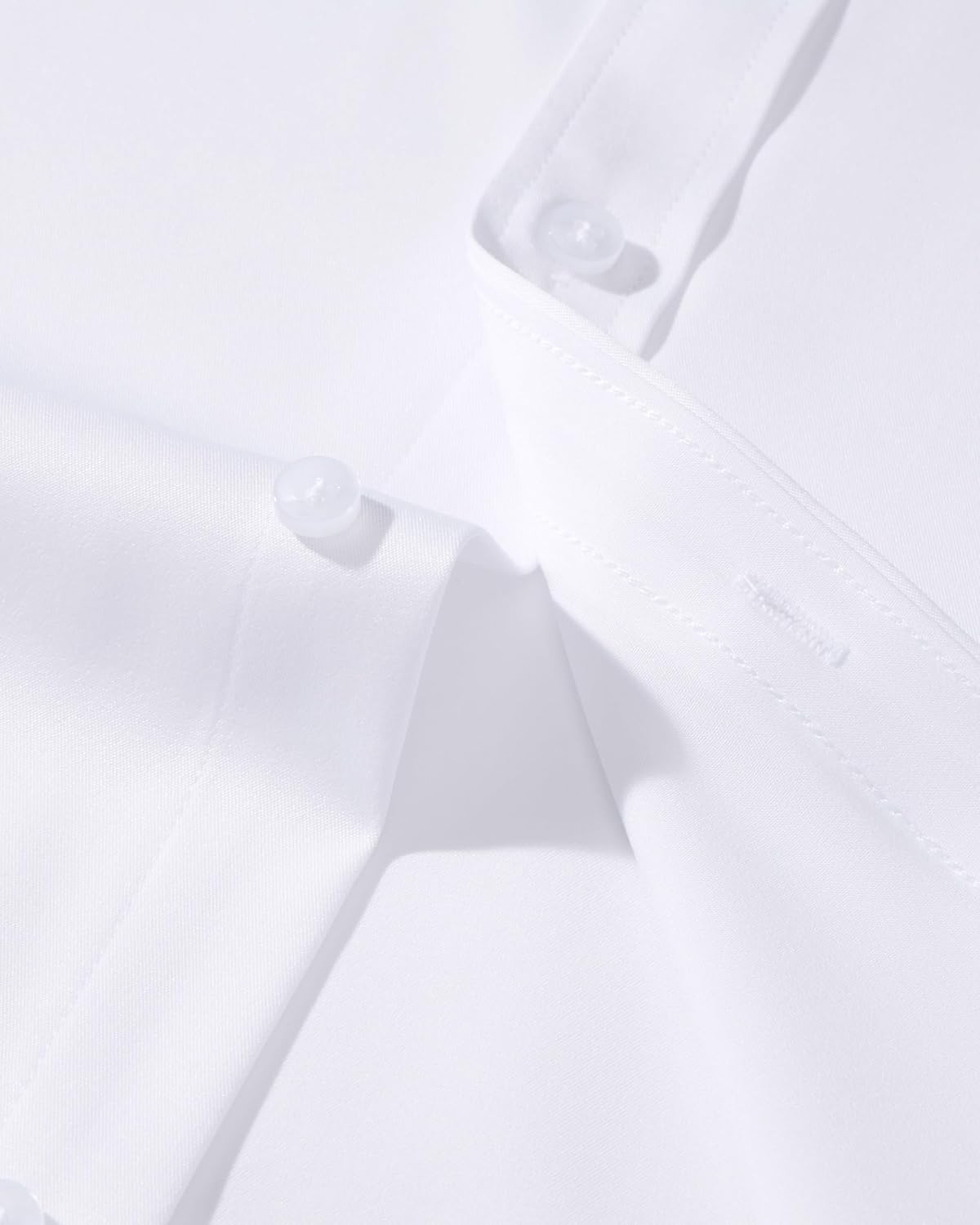 DEMEANOR Mens Dress Shirt Long Sleeve Stretch Wrinkle Free Wedding Formal Business Button Down Shirt - Image 4