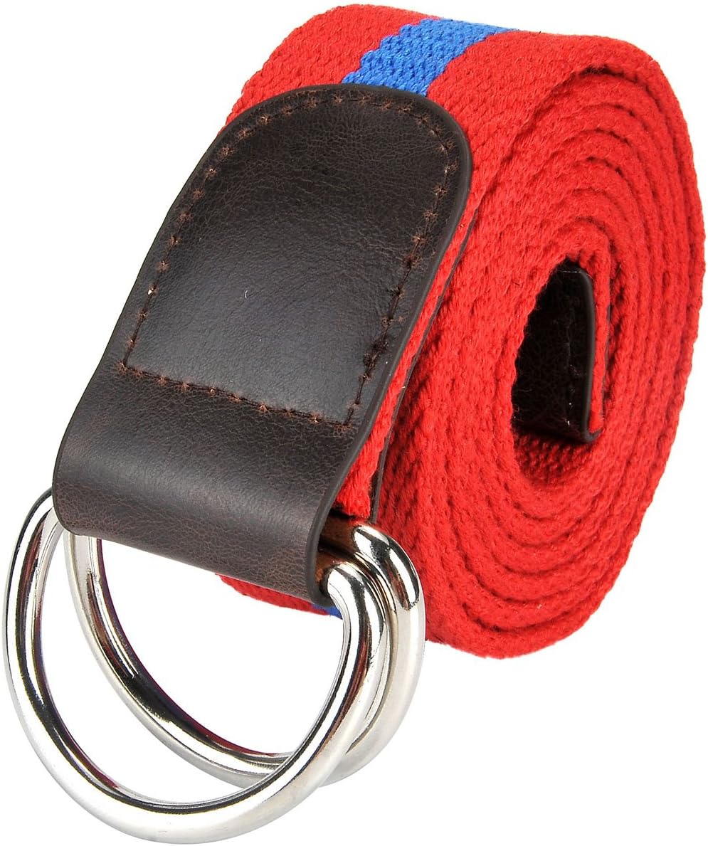 Faleto Canvas Belt, Breathable Military Tactical Nylon Waist Belt With Double D-ring Buckle for Men