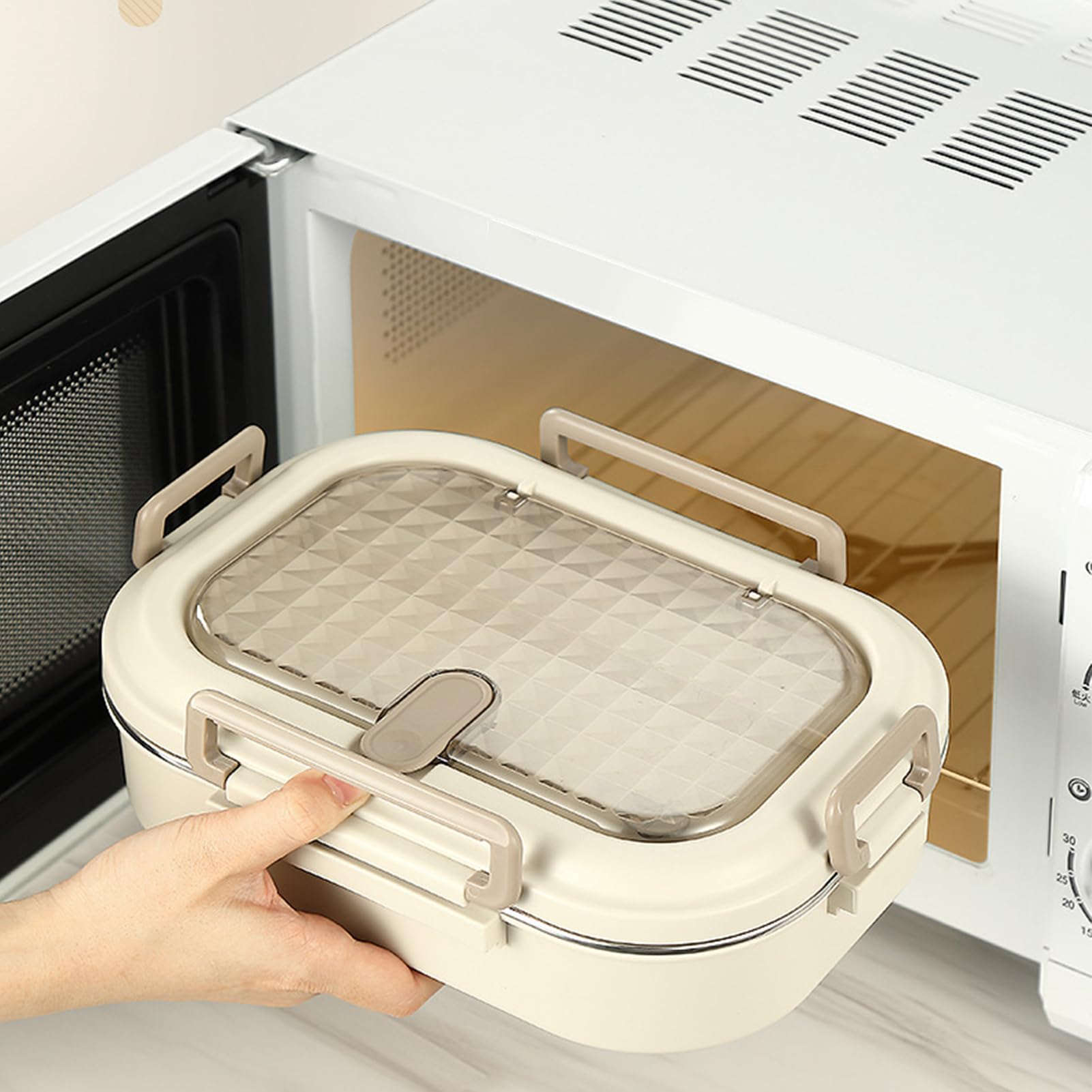 Contenitori Termici Per Pranzo | Contenitore per Alimenti Caldi | Ciotola Termica Antiodore Antigoccia Adatta Microonde In Acciaio Inox Divisoria Con Cucchiaio E Bacchette Per Spiaggia Escursionismo O