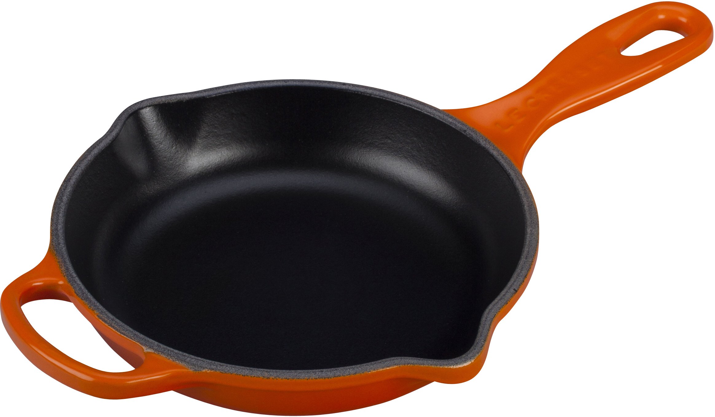 LE CREUSET Signature Gusseisen Brat- und Servierpfanne, Rund, Ø 16 cm, Für alle Herdarten inkl. Induktion geeignet, 1,15 kg, Ofenrot, 20182160900422