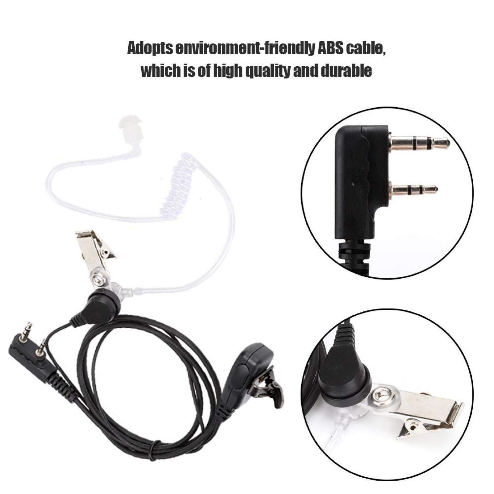 Sutinna Walkie Talkies Earpieces Retevis 2 Pin Acoustic Tube Headset 2 Pin Acoustic Tube Headset Walkie Talkies Earpiece for Retevis Kenwood Two Way Radio - Image 4