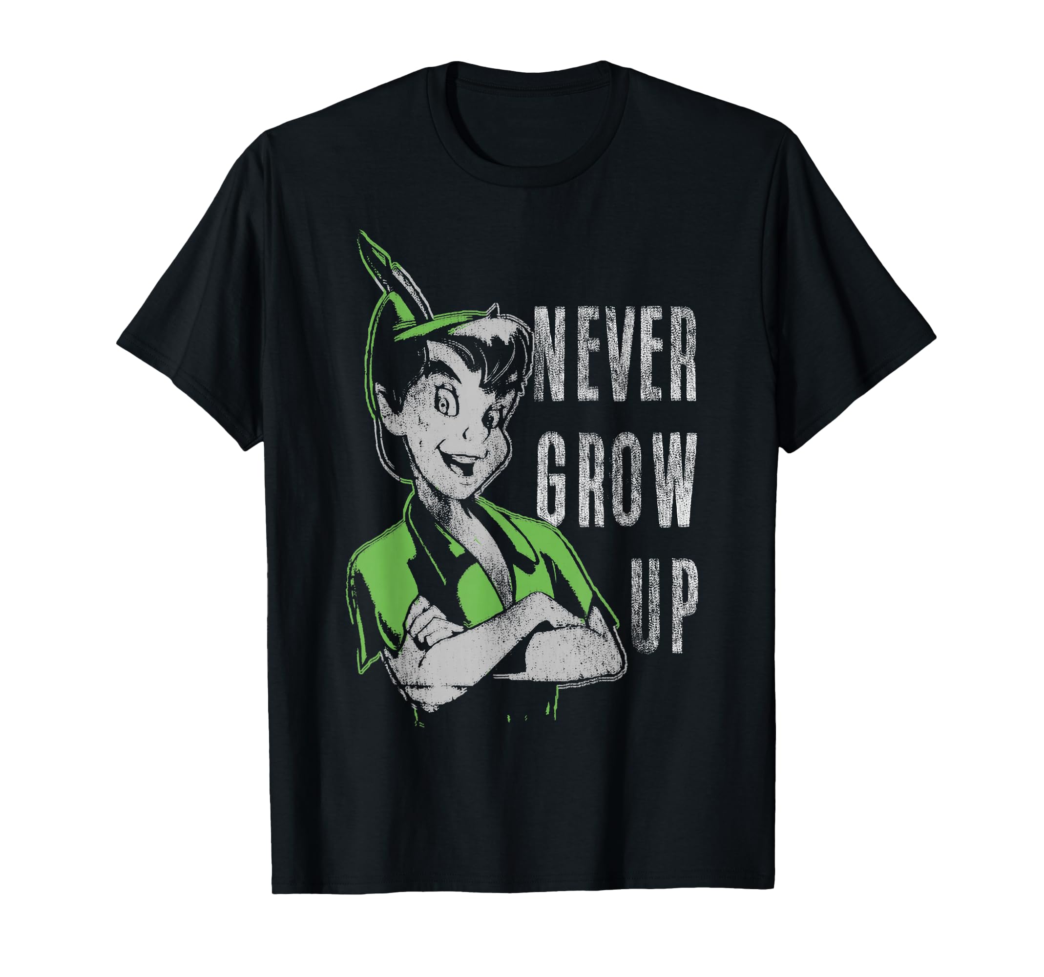 Peter Pan Never Grow Up Vintage Portrait T-Shirt Small
