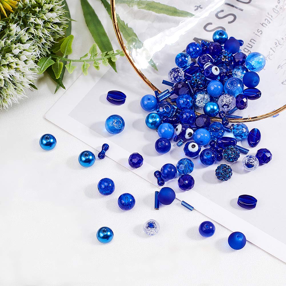Ciondolo Rondelle Vene Drago Blu 12x7 Mm - Perlina Sciolta 15.5" - Yuteng