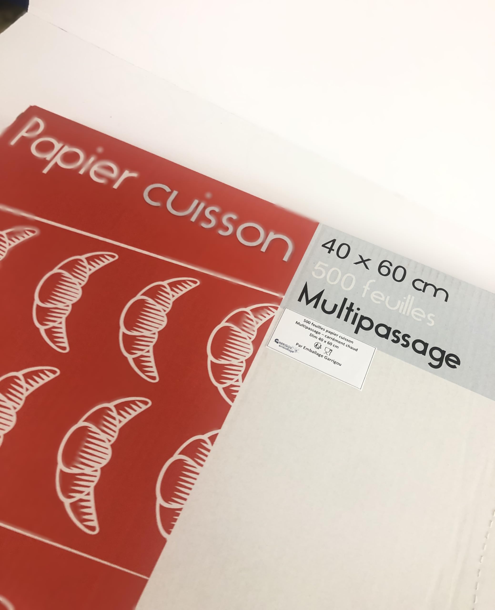 Papier cuisson multi passage 500 feuilles papier cuisson sulfurisé, cuisine, pâtisserie, congeler, cuire,superposer, 40 x 60 cm