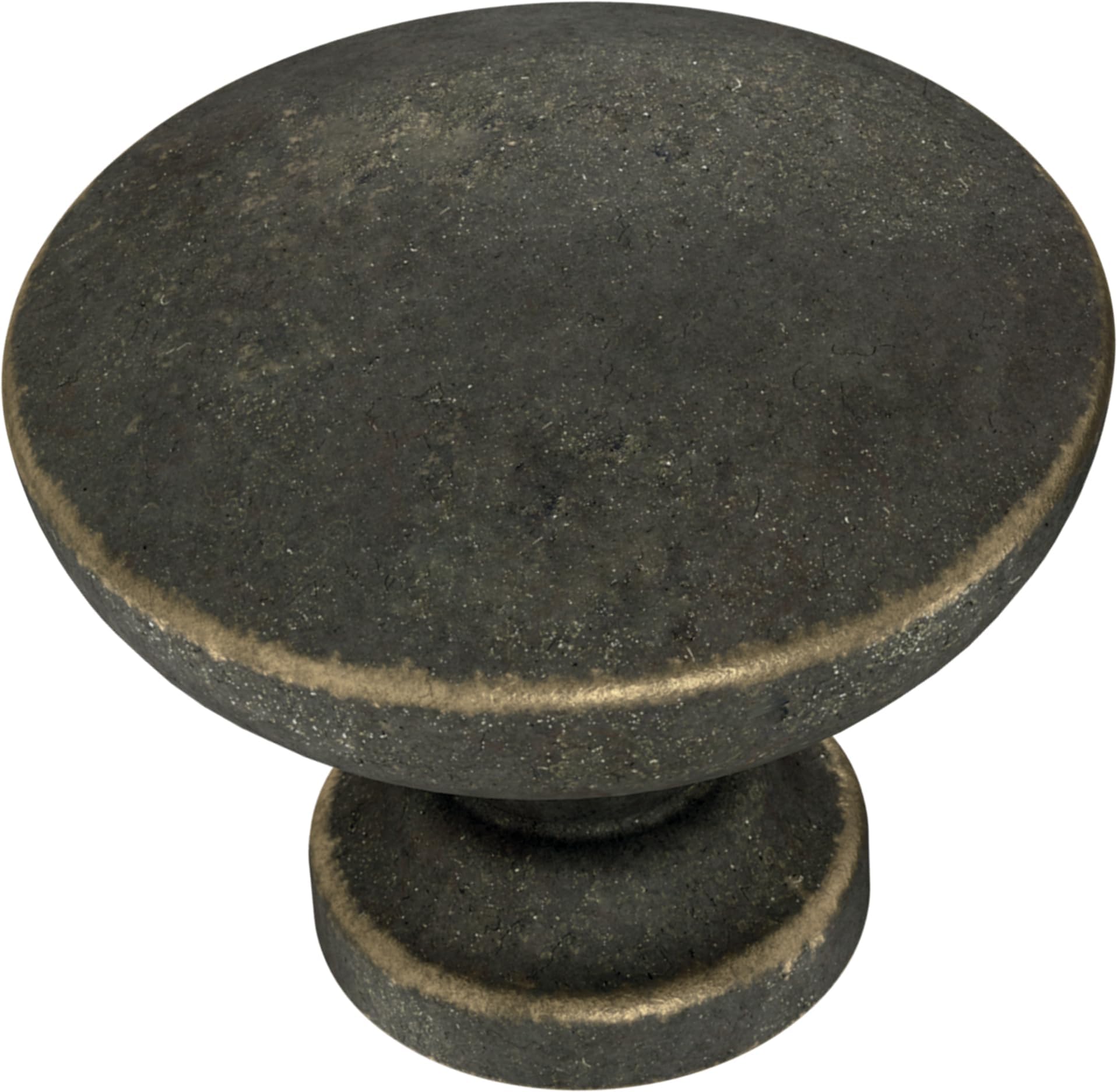 Fulton Warm Chestnut Round Cabinet Knobs 1-3/16" Easy Install, Durable Hardware for Drawers, Dresser, Kitchen Cabinet Doors, and Furniture (10-Pack)