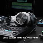 OneOdio A71D Wired Over-Ear Headphones, Studio Monitor Headsets, Hi-Res DJ Stereo Headphone with Foldable Design, 3.5/6.35MM Plug for AMP Recording Podcast Mixing PC Guitar