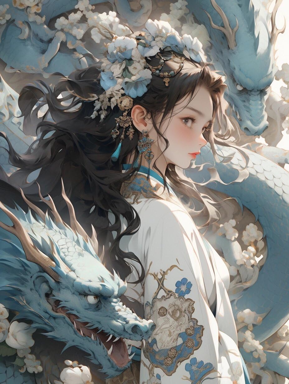 MIRONS Kit De Broderie Croisée 11CT Tissu Imprimé, Fille Lisant Un Livre Sérieusement, F 40 * 50cm Broderie Diy Kit D'entrée Simple Pré - Impression Broderie Pour Filles Artisanat Articles Broderie