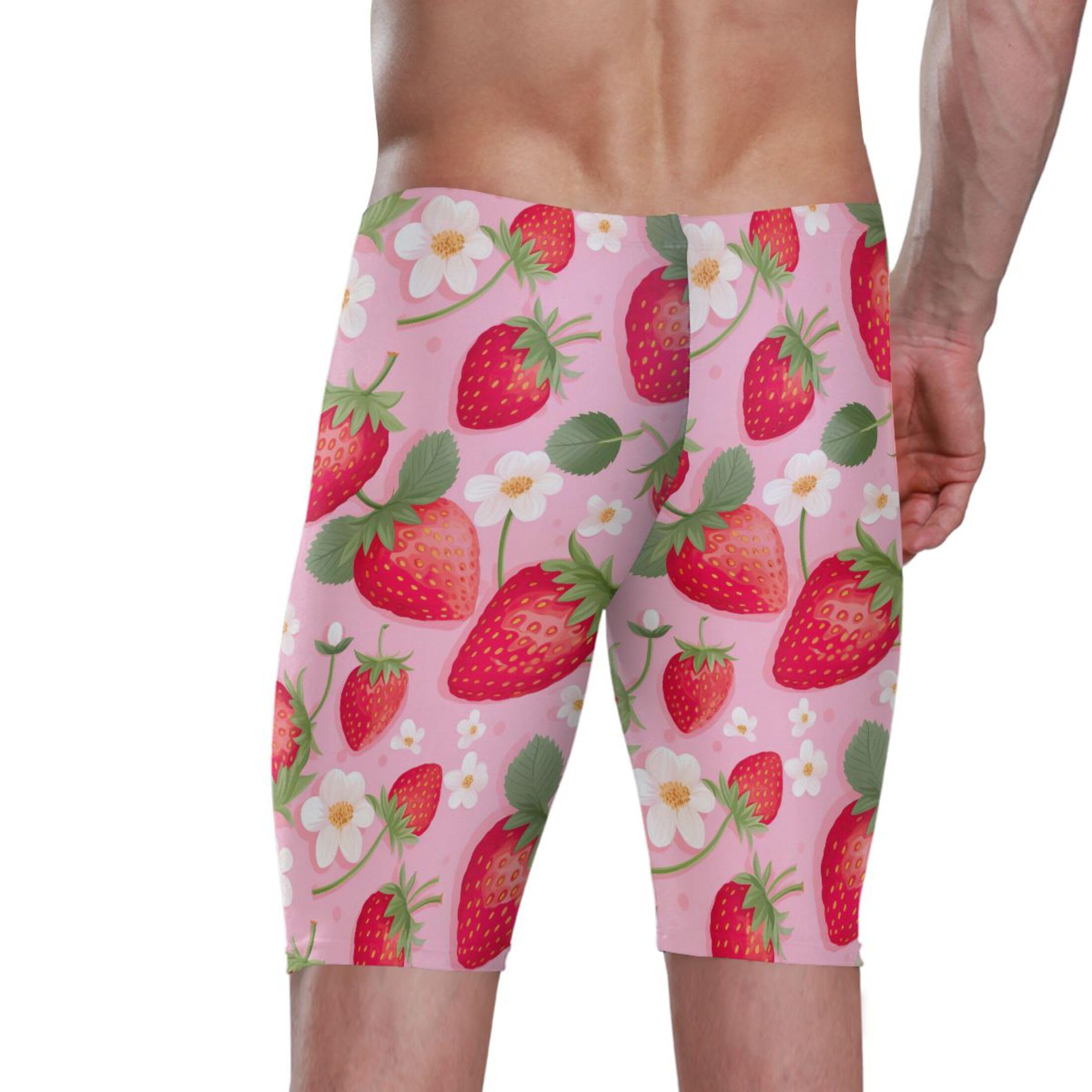 UMIRIKO Strawberry Fruit Men's Swim Jammers Swimsuit M B0401874