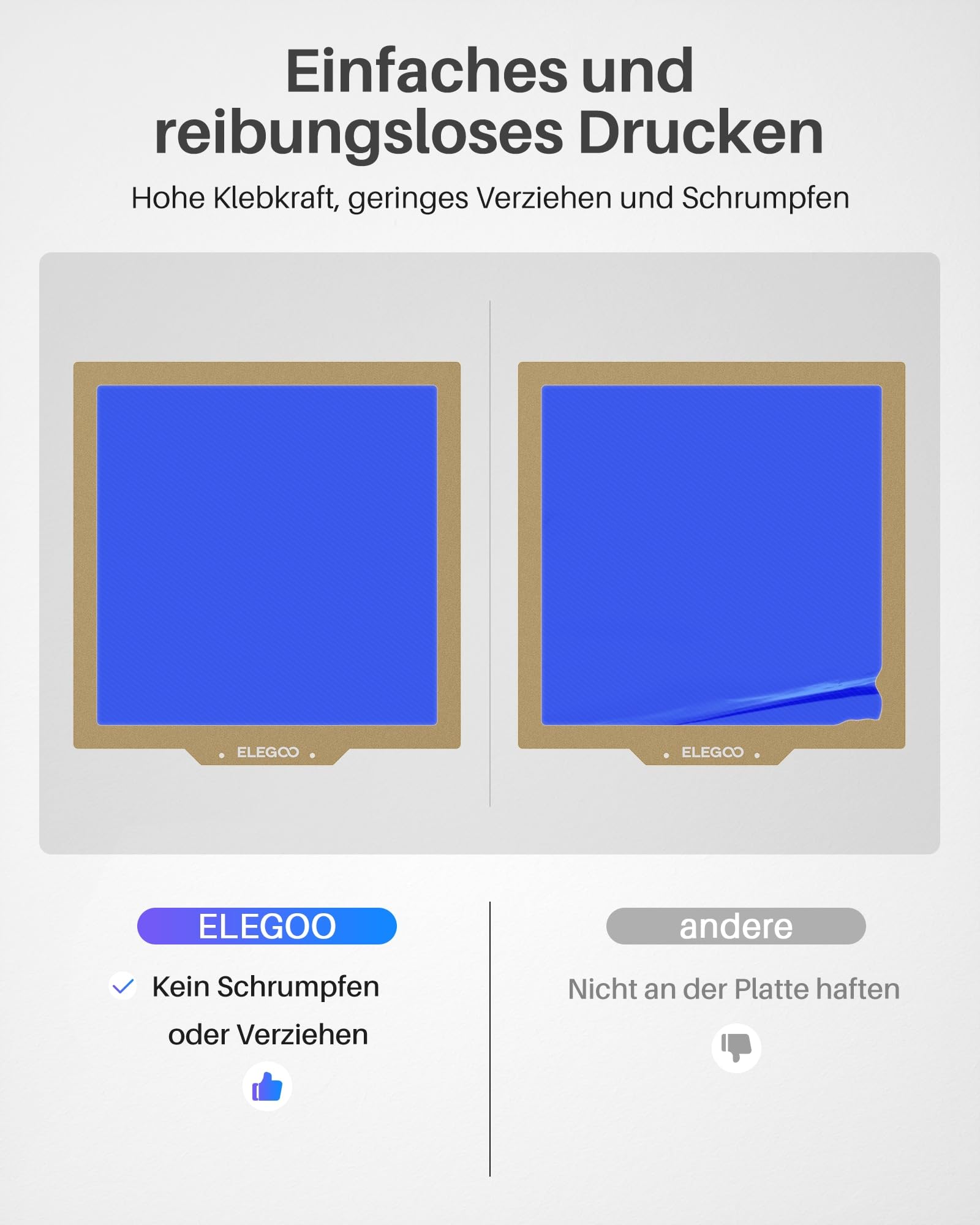 ELEGOO PETG Filament 1,75 mm Schwarz Weiß Rot Blau 4 KG, 3D-Drucker-Filament, Maßgenauigkeit +/- 0,02 mm