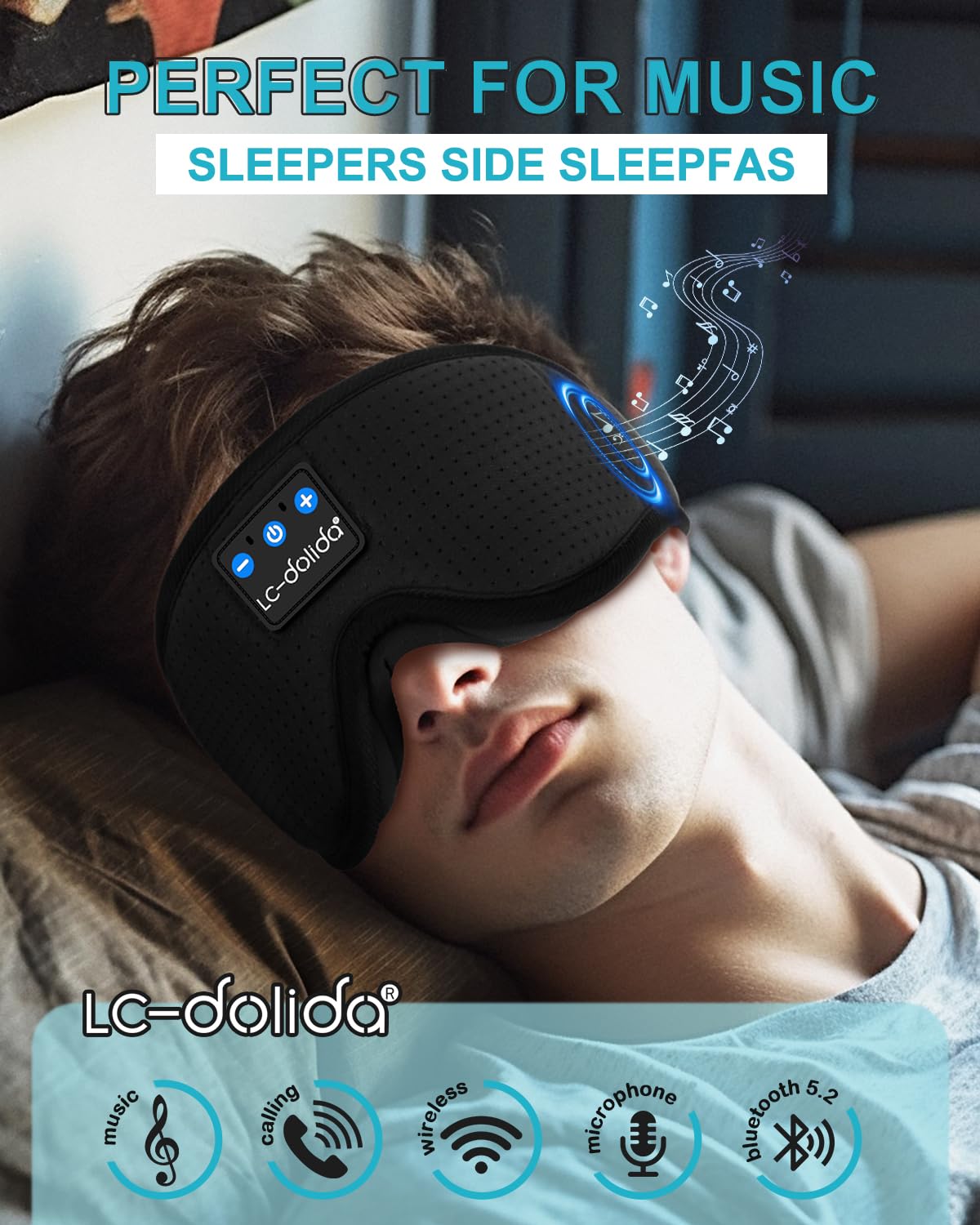 LC-dolida Weighted Sleep Mask Gallery Image