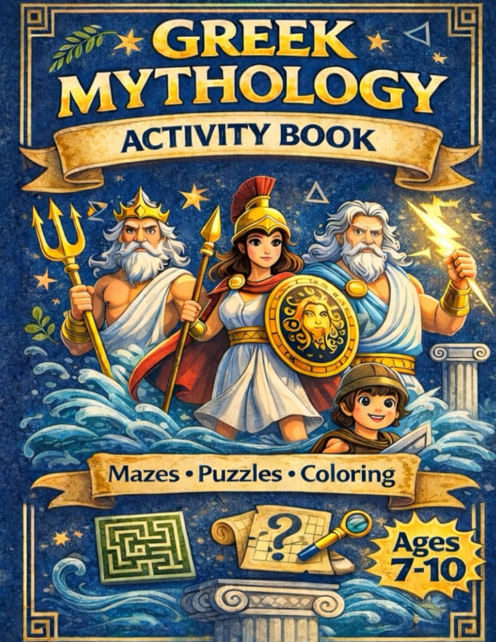 Greek mythology activity book: A kids journey to mythical world (Adventure explorers series)