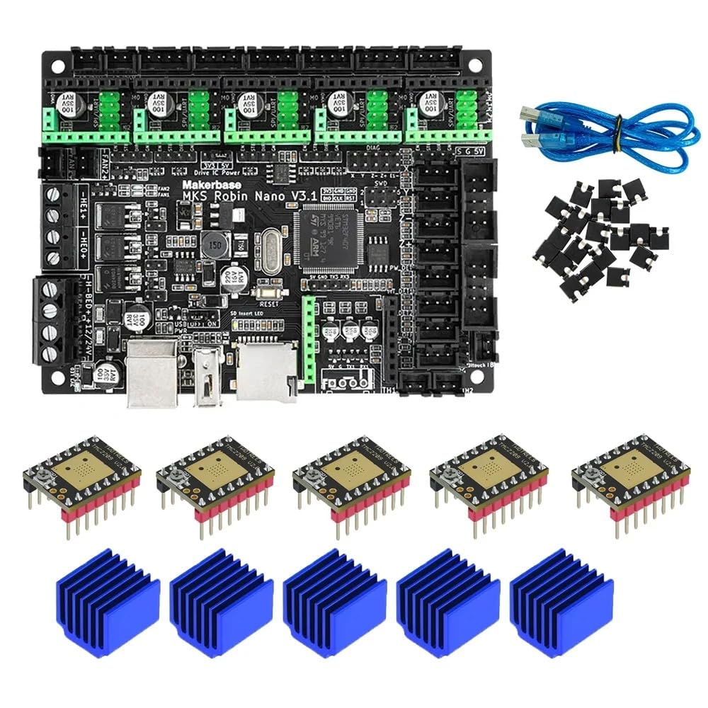 MARYS ELLEAY Makerbase MKS Robin Nano V3 32bit Controller Motherboard TMC2209 TS35 Touch Screen for Ender3 WIFI Module 3D Printer Part (With 5pcs TMC2209)