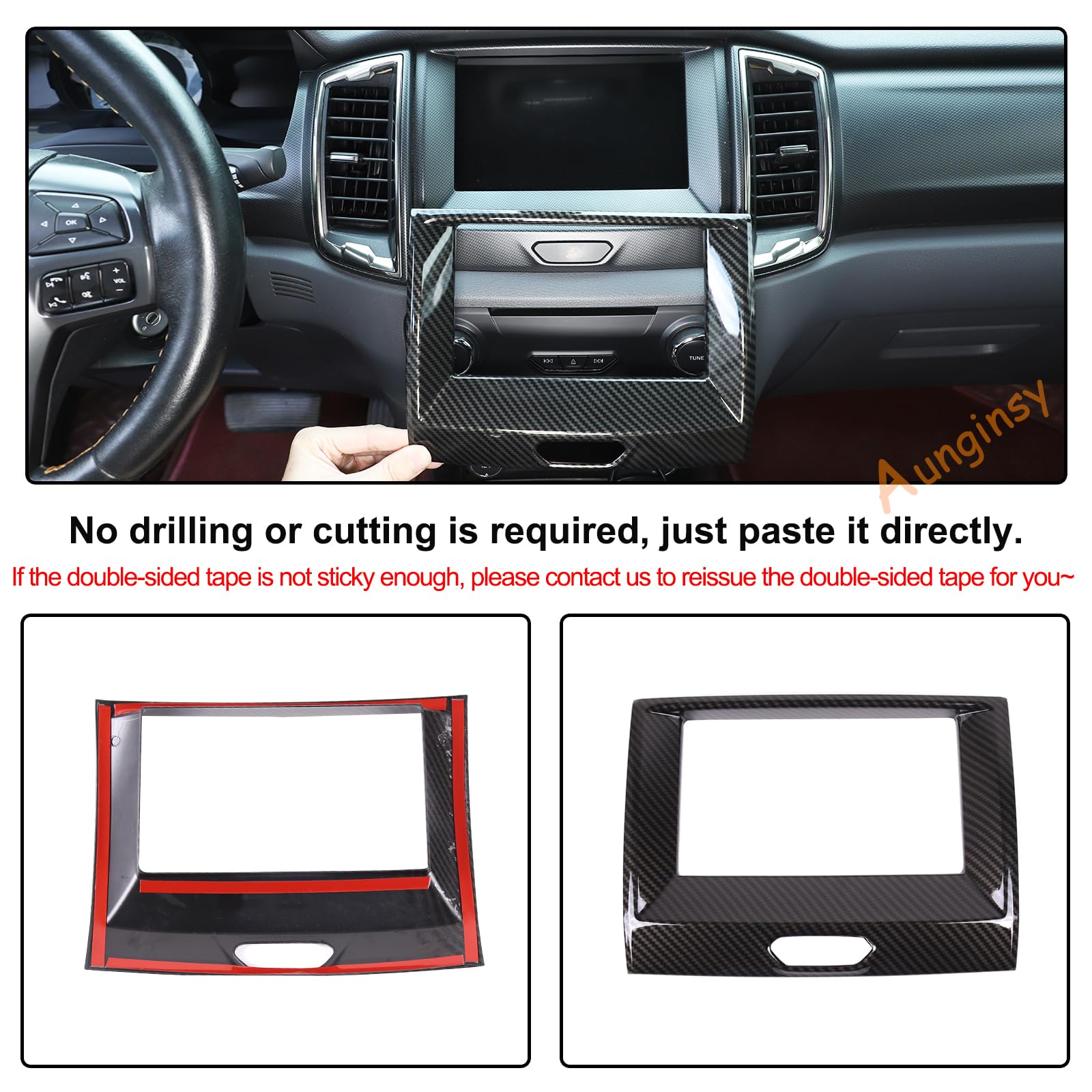 Ford Ranger Wildtrak Accessories Carbon Fiber Car Inner Window Lifter ...