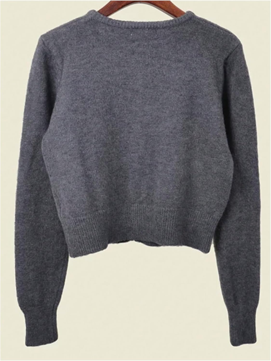 SHENHE Women's Crewneck Button Down Long Sleeve Cardigan Loose Casual Sweater Top - Image 3