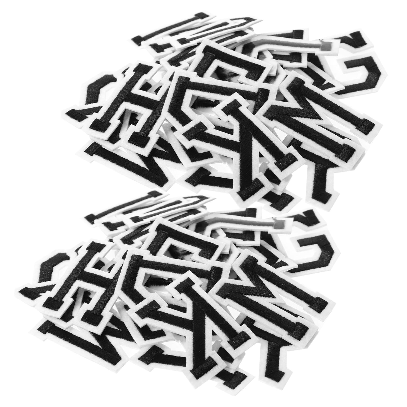 VILLCASE 8sets Patch Ricamate Termoadesive Da Lettere Stile Alfabetico Per Riparazione e Decorazione Di Abbigliamento Facili Da Applicare Su Jeans Shirt e Accessori