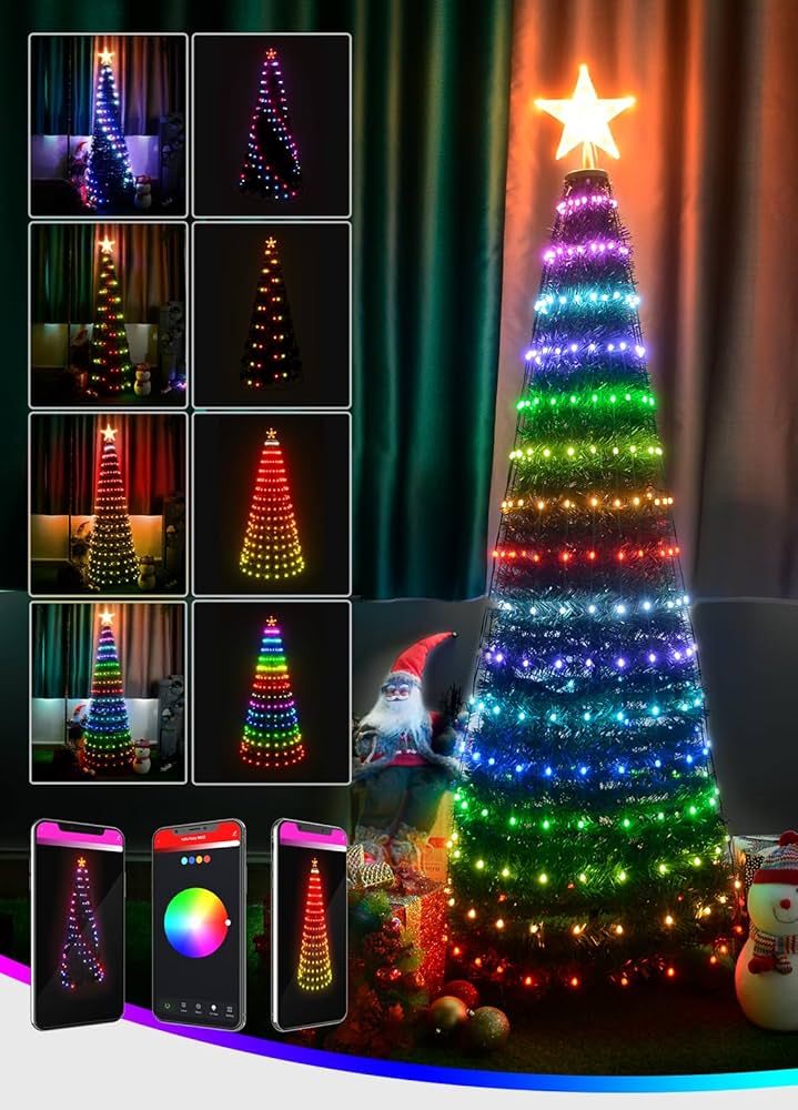 Amazon.com: 6 FT 295 LEDs Smart Pop Up Christmas Tree, APP