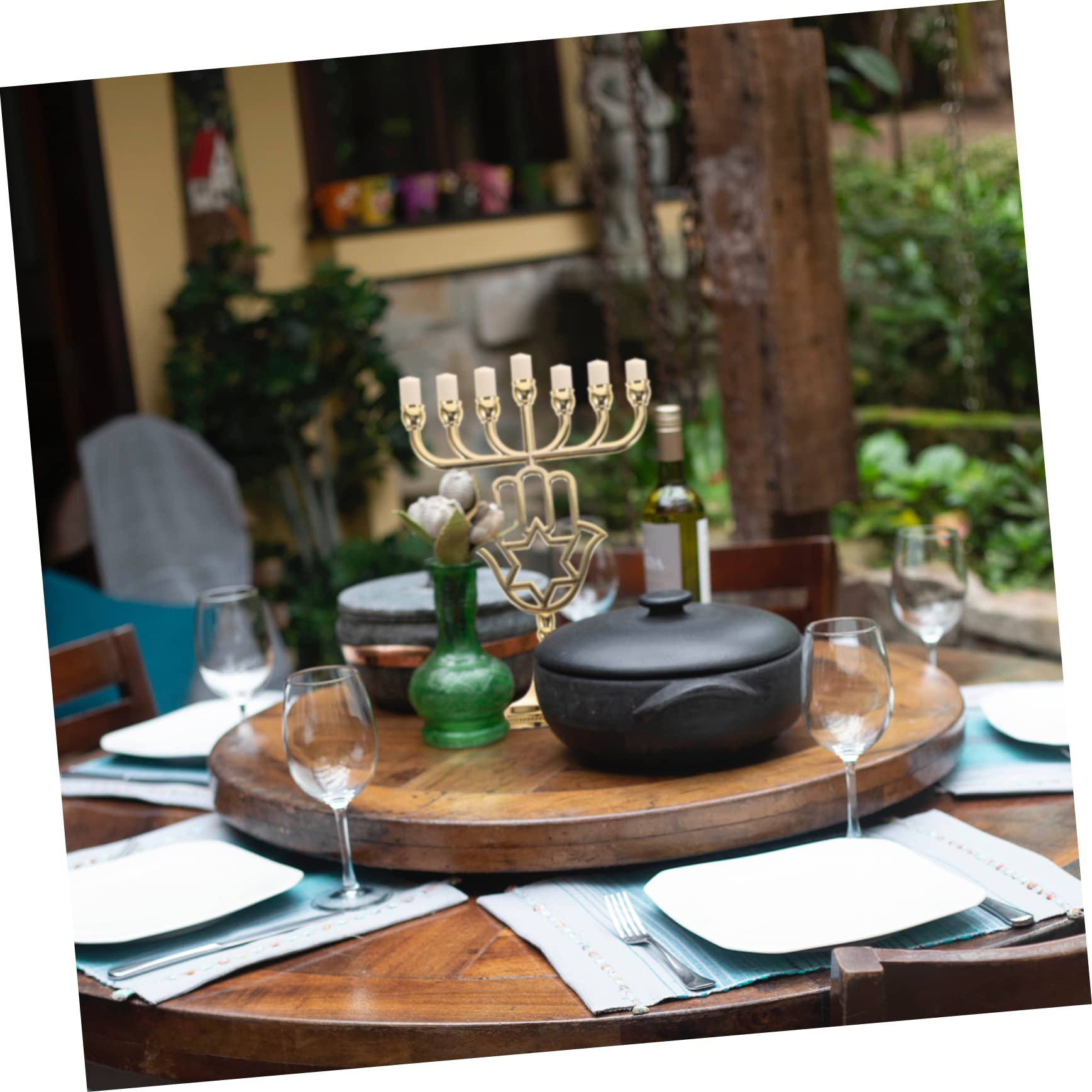 Amazon.co.jp: Anneome ハヌカ ユダヤ教の燭台 用 金属製 卓上