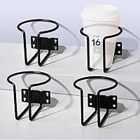 Vista 1 de 4 Piezas Portavasos para Barco, Portavasos de Acero Inoxidable Montado en la Pared para Bebidas, Portavasos de Anillo Negro Soporte de Bebidas