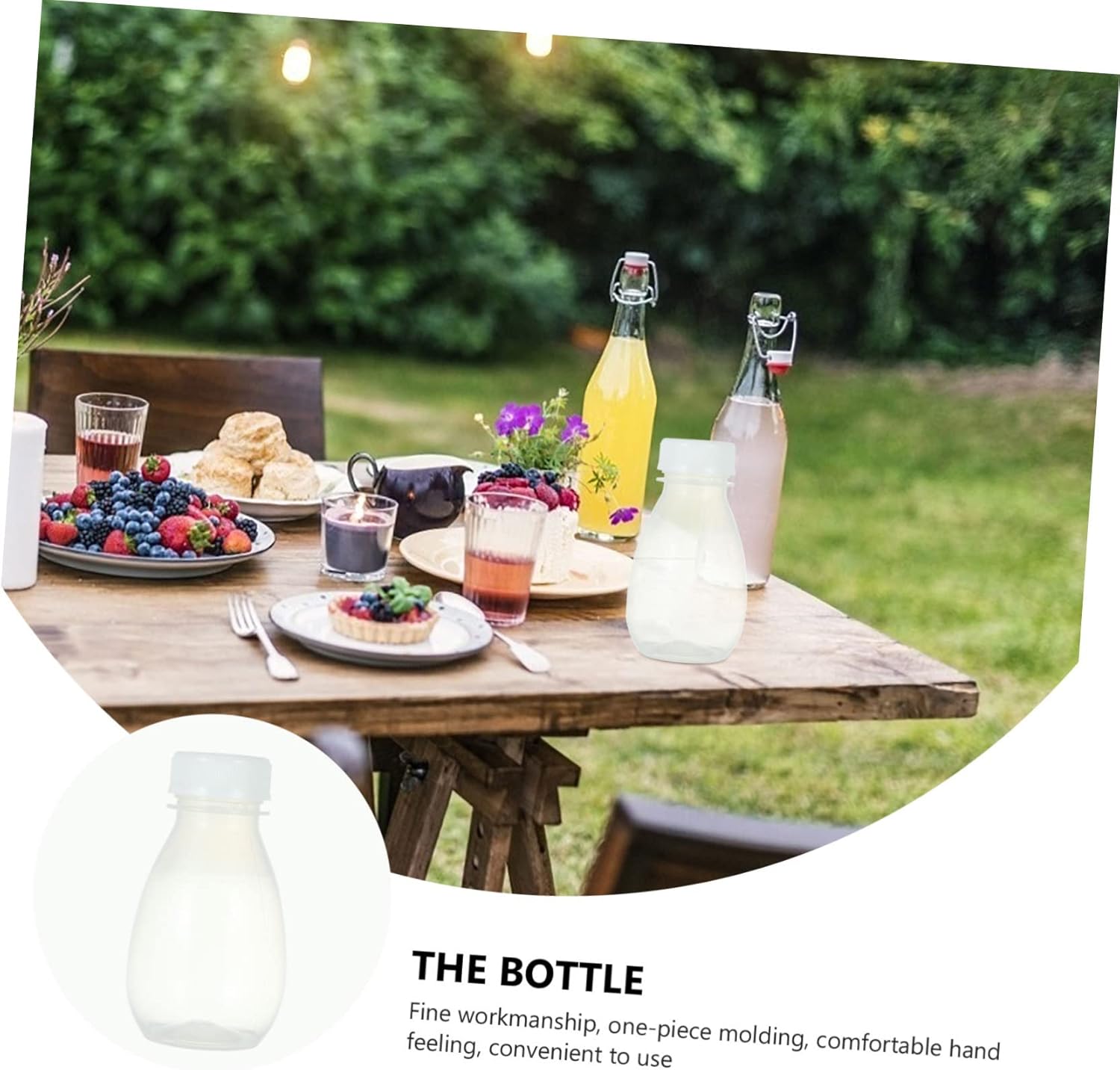 Ciieeo 30pcs Transparent and Juice Bottles Caps for Yogurt Drinks and Beverages Easy to Clean Home and Party Use