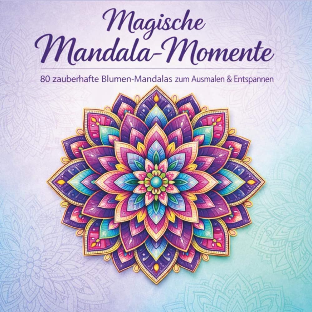 Magische Mandala-Momente: 80 zauberhafte Blumen-Mandalas zum Ausmalen und Entspannen