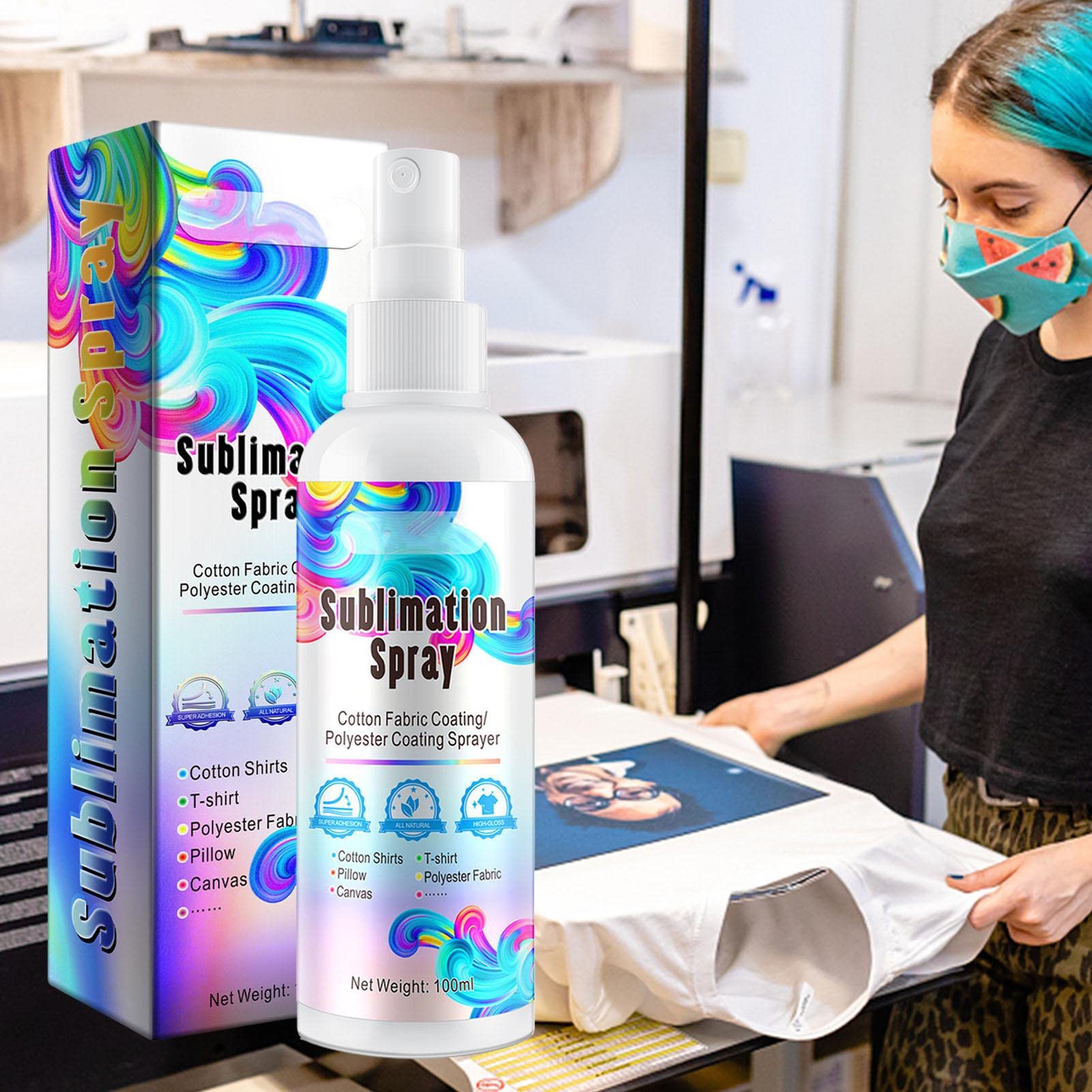 Spray Sublimazione Per Cotone - Asciugatura Rapida, Migliora Colori E Durability - Foto 8