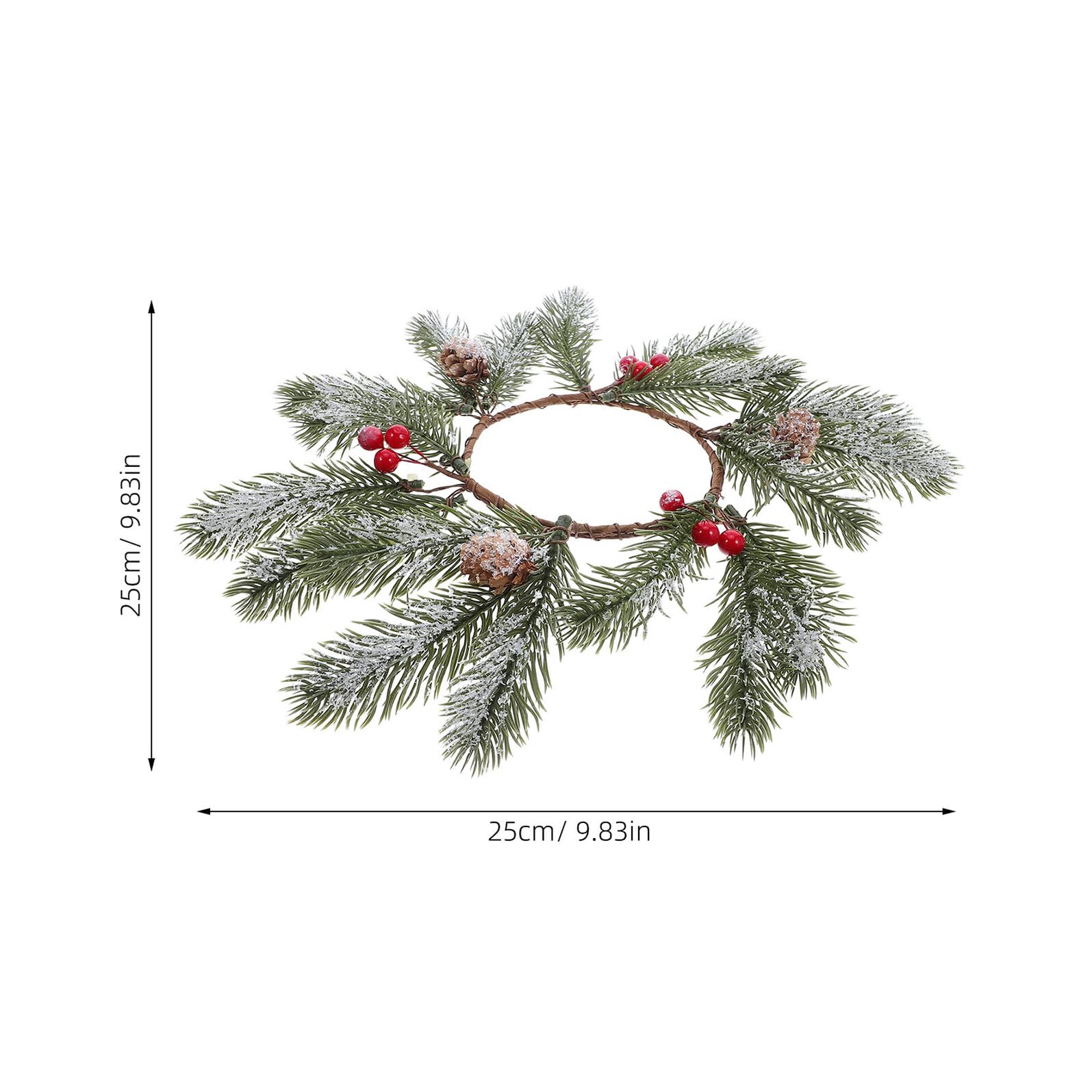 4piezas Guirnalda de Decoración Navideña Guirnalda de Velas Navideñas para Centro de Mesa Soporte para Velas de Pilar Navideñas para Decoración de Ventana y Cocina