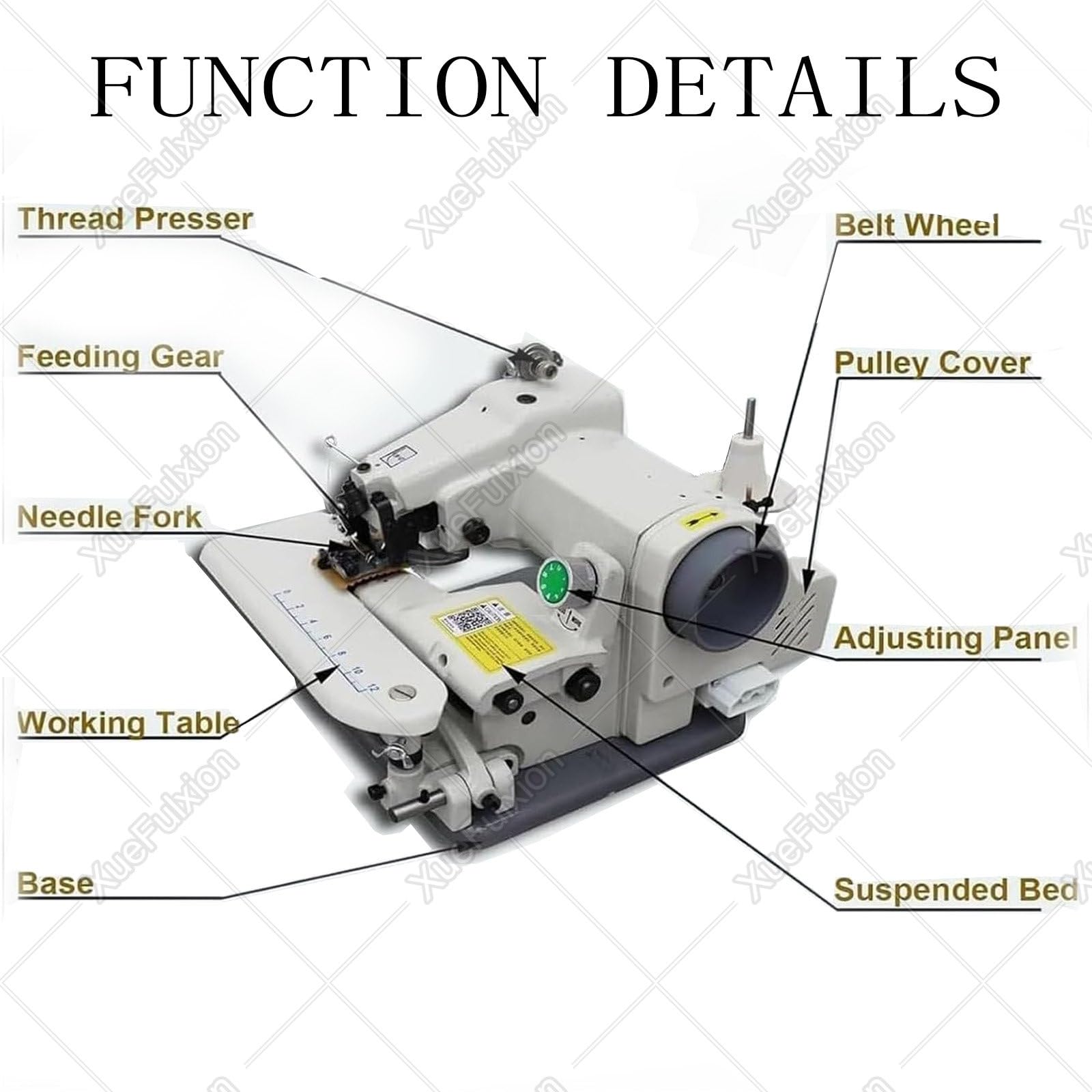 Máquina de Coser de Puntada Invisible,máquina de Coser de modista,dobladilladora de Puntada Invisible Profesional con Pedal,para puños,dobladillos Sueltos,dobladillos de Vestidos