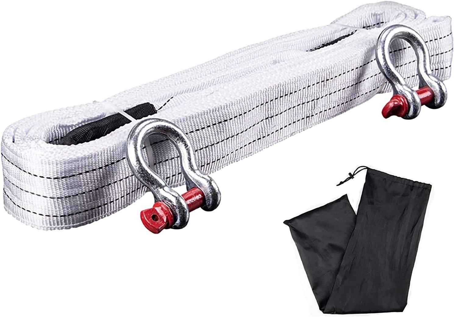 Car traction ropes, night reflections are pulled ropes, maximum