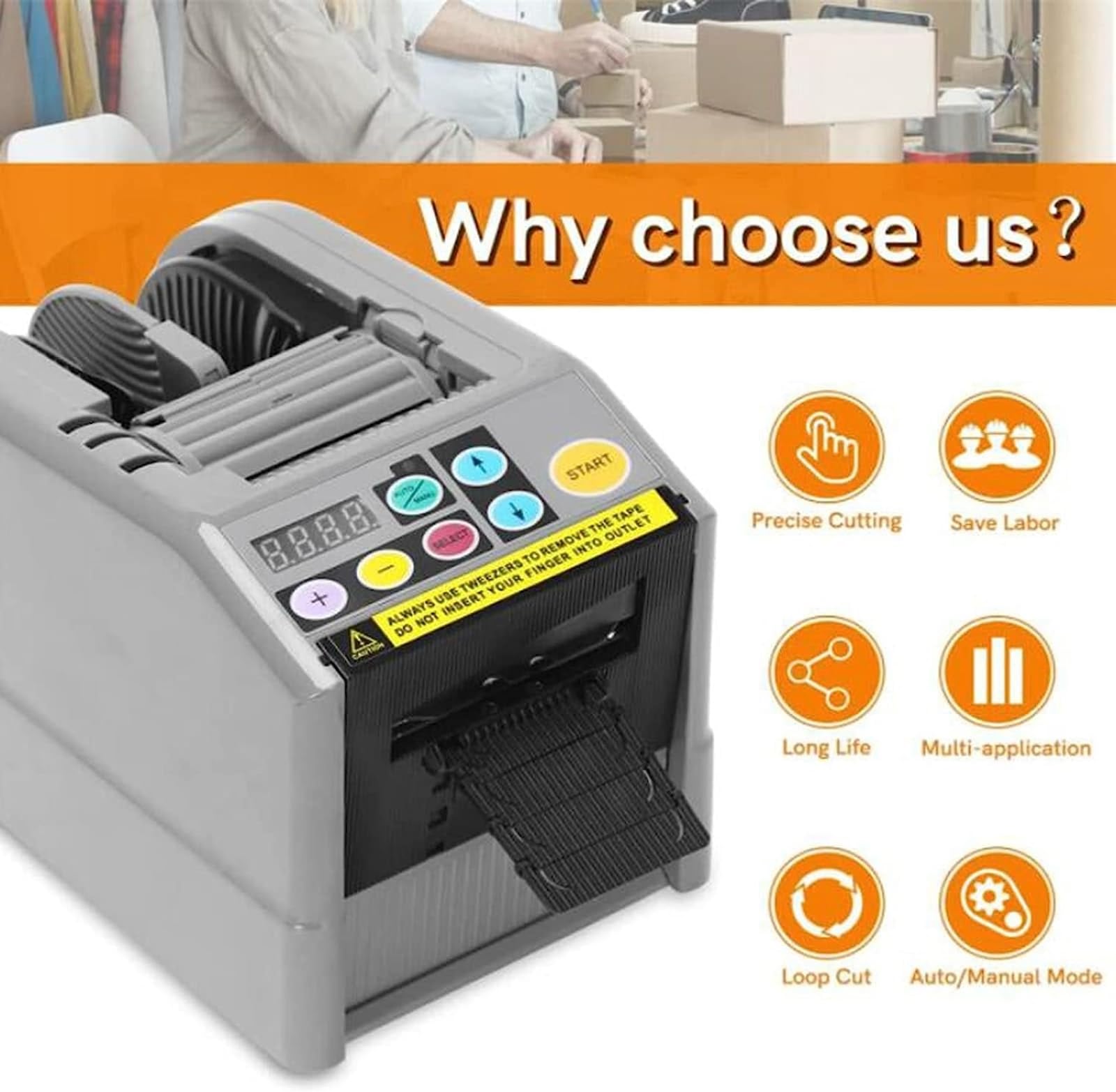 Máquina Automática De Corte De Cinta, Dispensador Automático De Cinta, Dispensador Eléctrico Automático De Cinta, Máquina Empacadora Cortadora De Pegamento, Para Cinta De Doble Cara De 6-60 Mm/tela