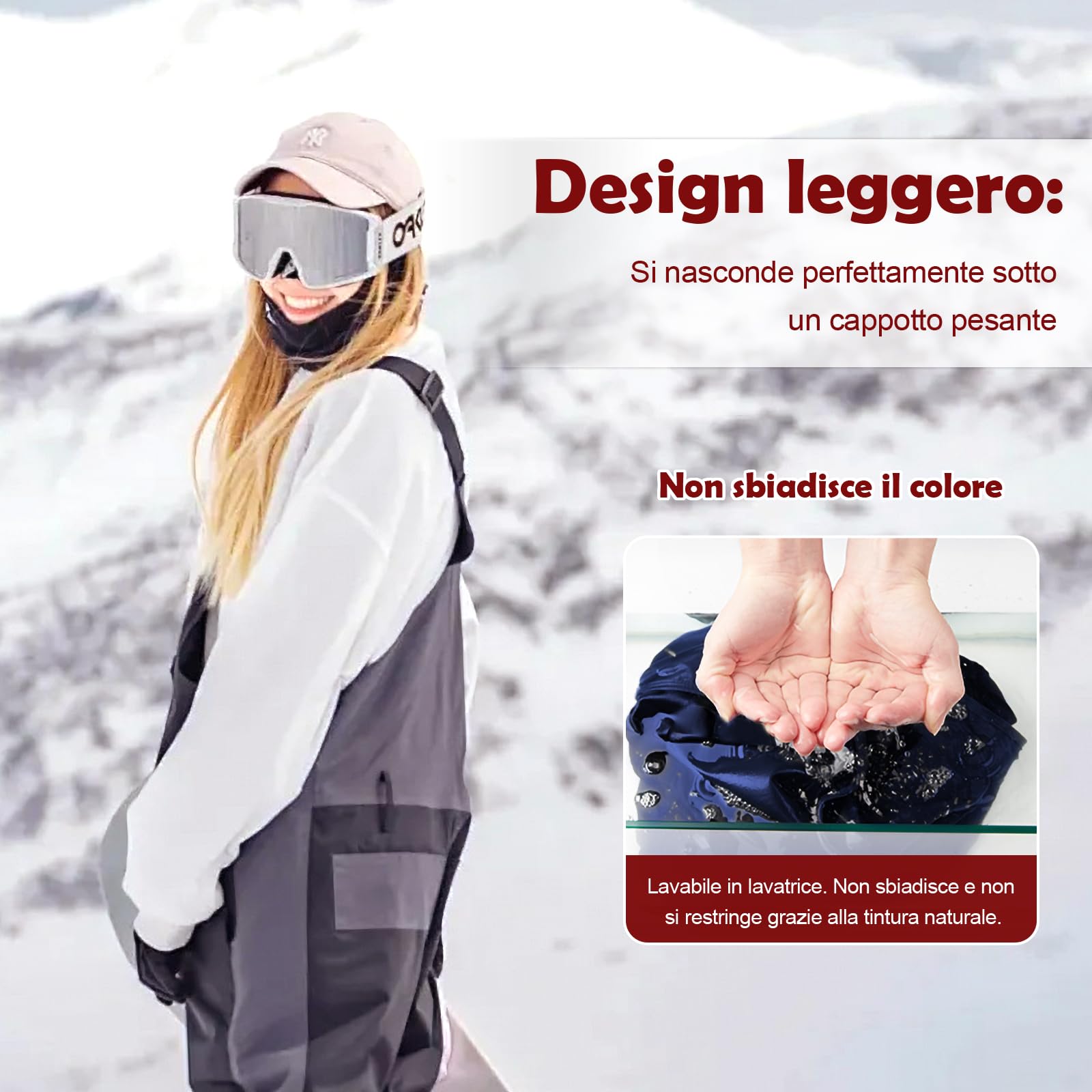 Fengzio Intimo Termico Donna Invernale, Maglia Termica Donna Funzionale Pantaloni e Maglia con Cerniera, Tuta Termica Donna Set per Sci Corsa Palestra