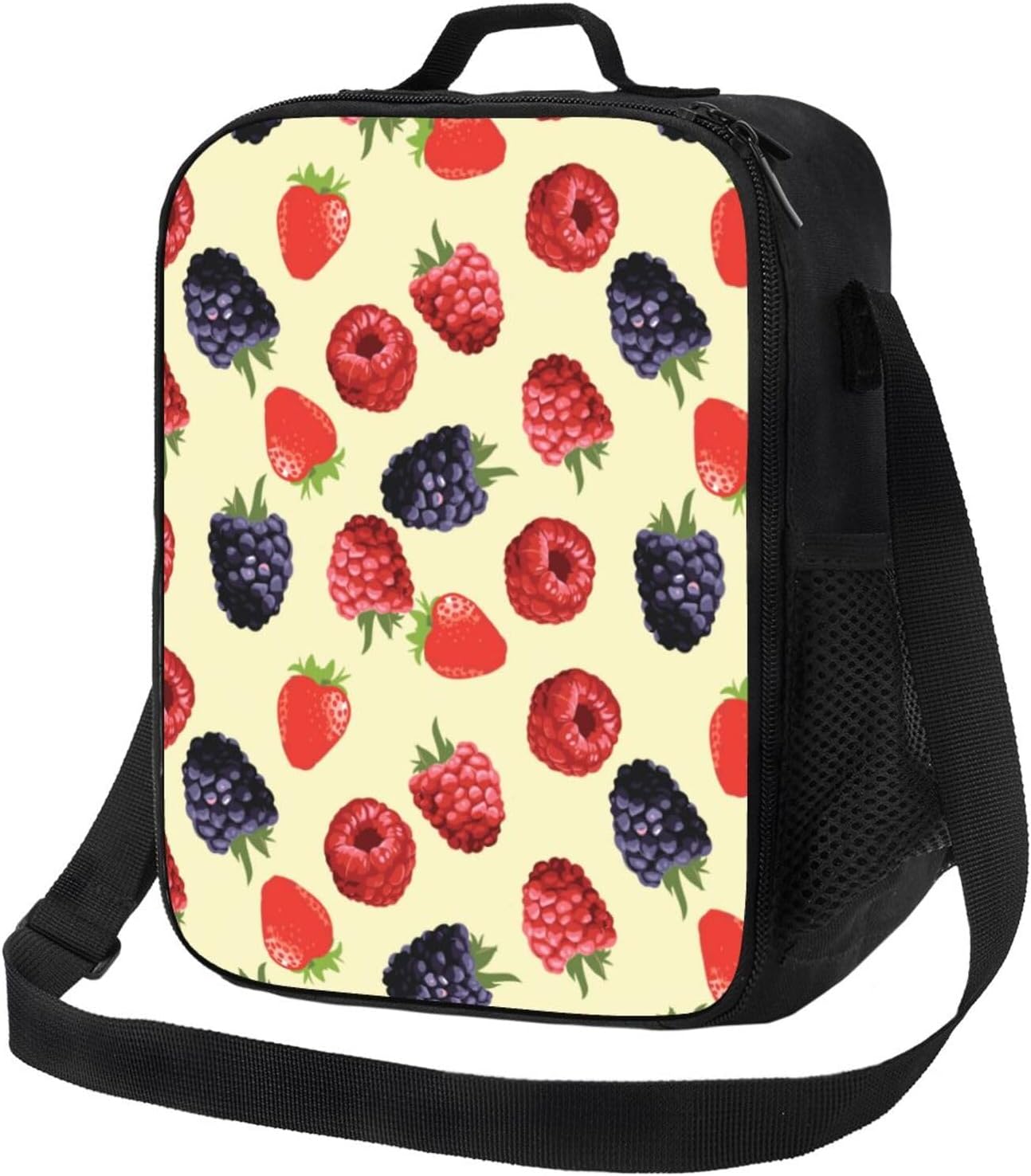 Insulated Lunch Bags for Women Men Work red berry blue