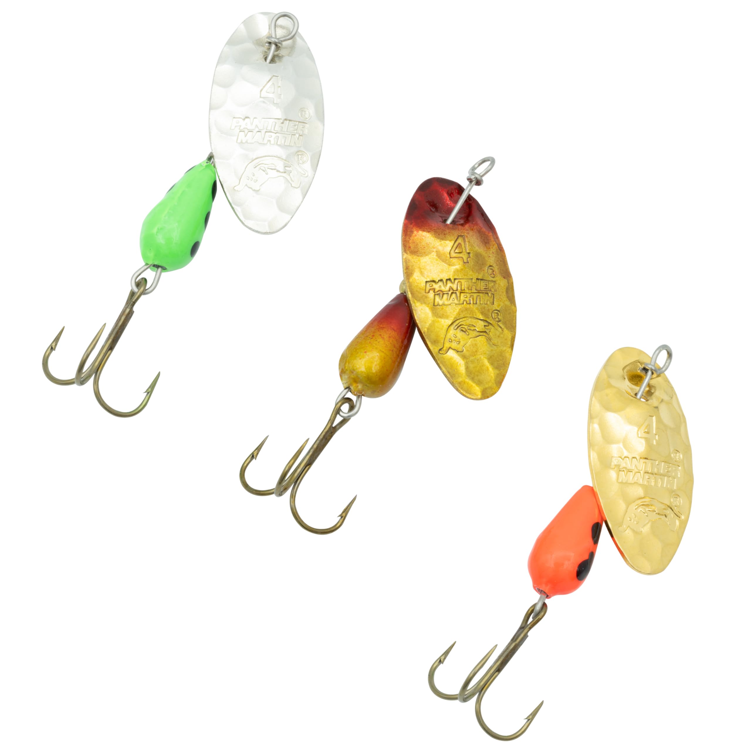 Panther Martin Fishing Lures 3-Pack All Time Greatest Fish Catcher World Famous Spinning Lures in Value Kit Spinners for Trout, Salmon, Panfish, Bass, Crappie & Perch