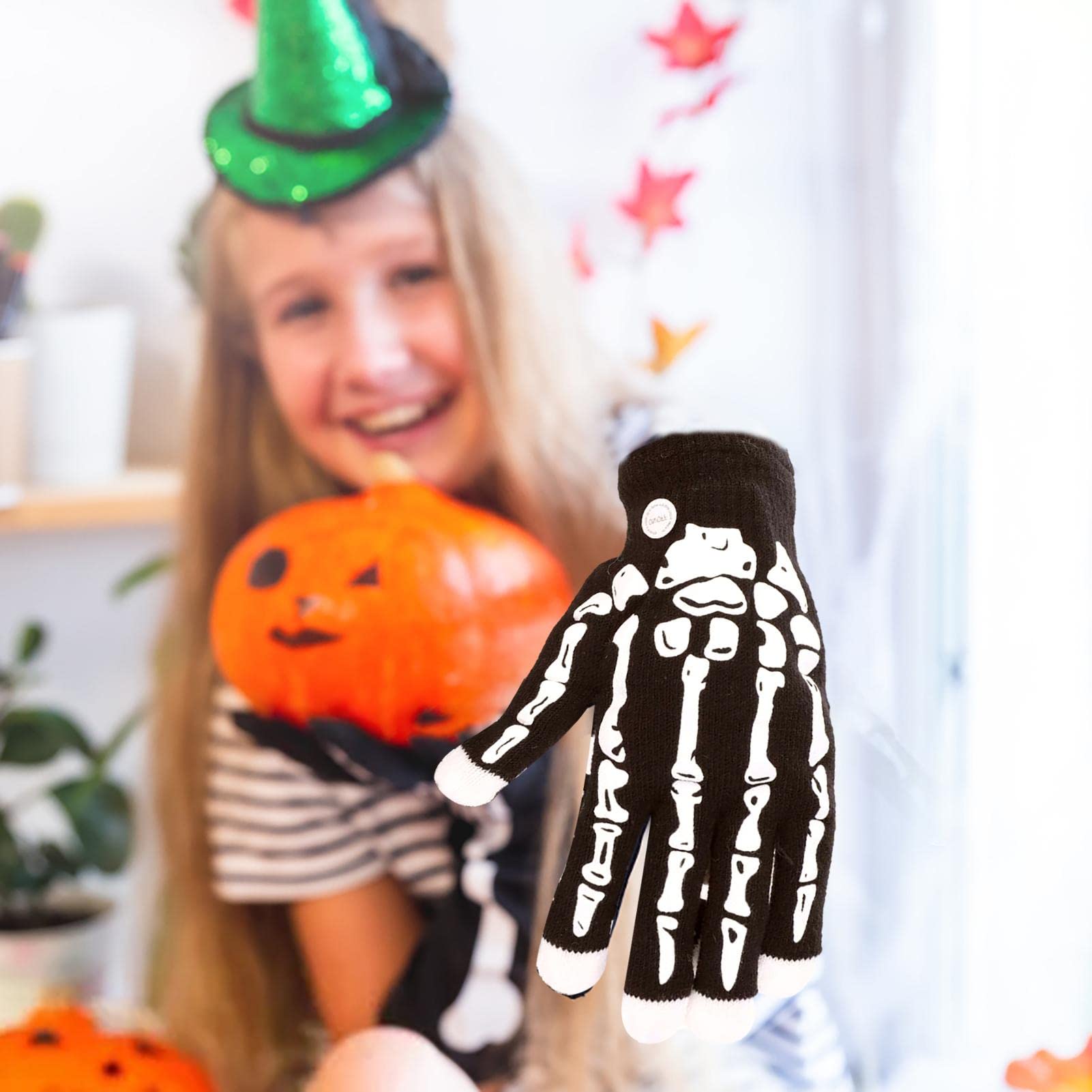 LED Leucht Handschuhe Für Erwachsene, 6 Blinkmodi Skelett Flash Finger Licht Handschuhe, Skelett Leuchtende Handschuhe/Tanzen/Weihnacht/Halloween/Clubs Spielzeug