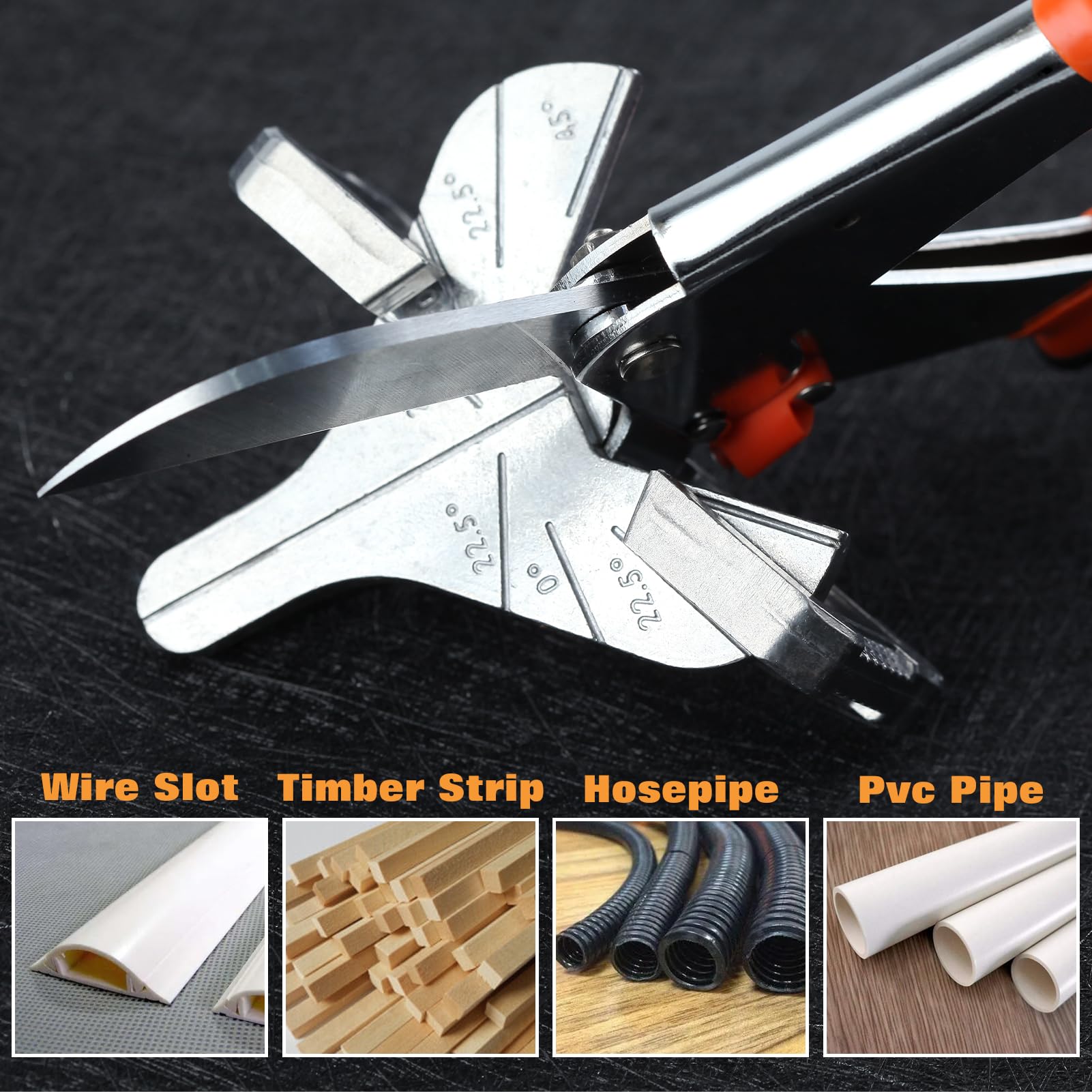 LEONTOOL Multi Angle Miter Shears for Angular Cutting Molding Quarter Round Cutting Tool 0-135 Degree Adjustable Angle Trim Shear Miter Cutter Hand Tools for Cutting Soft Wood Plastic - Image 2
