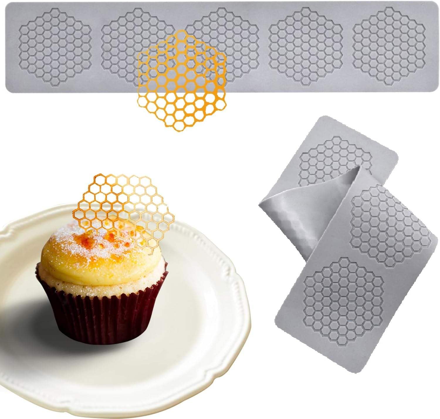 Honeycomb Silicone Fondant Cake Mold Beehive Candy Molds Chocolate Candy 3D Cupcake Decorating Silicone Moulds, Sugar Craft Cake Decoration, Cupcake Top, Polymer Clay-image-14