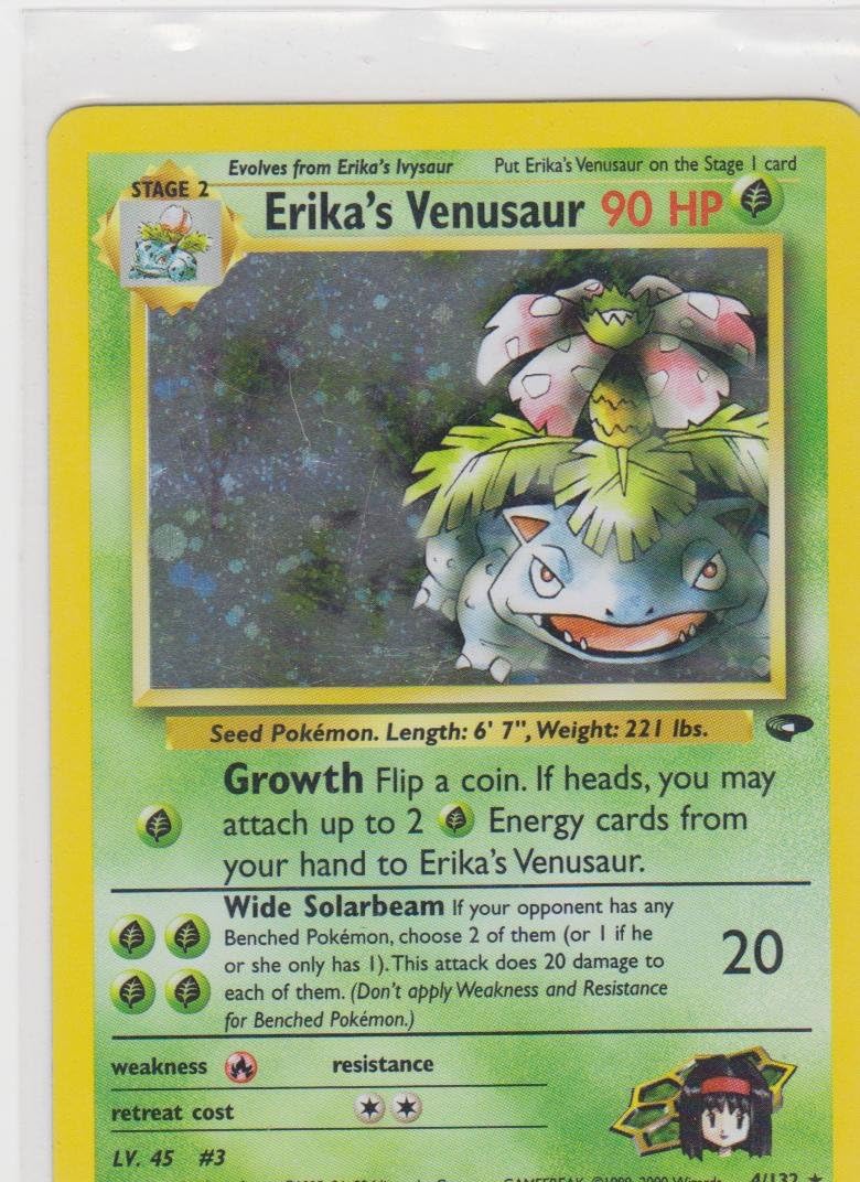 Pokemon Card - Gym Challenge 4/132 - ERIKA'S Venusaur (Holo-foil) 1st Edition Rare!