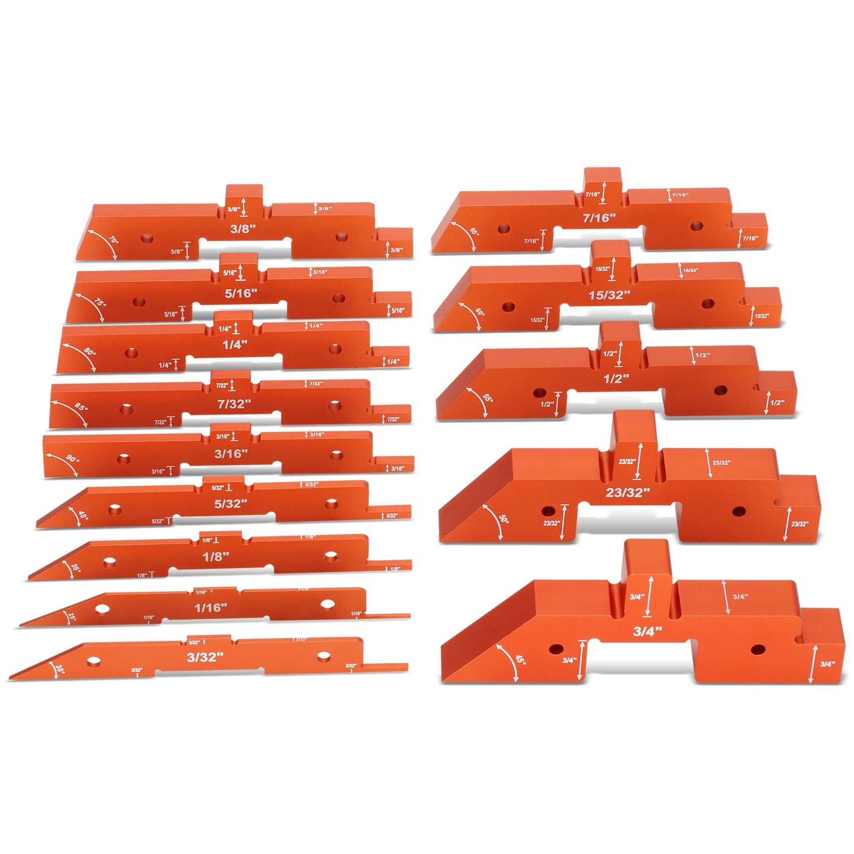 Buy Anrain Woodworking Setup Blocks, 14Pcs Aluminum Setup Bars for