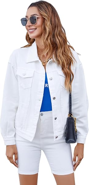Atnlewhi Women's Long Sleeve Denim Jacket versatile style