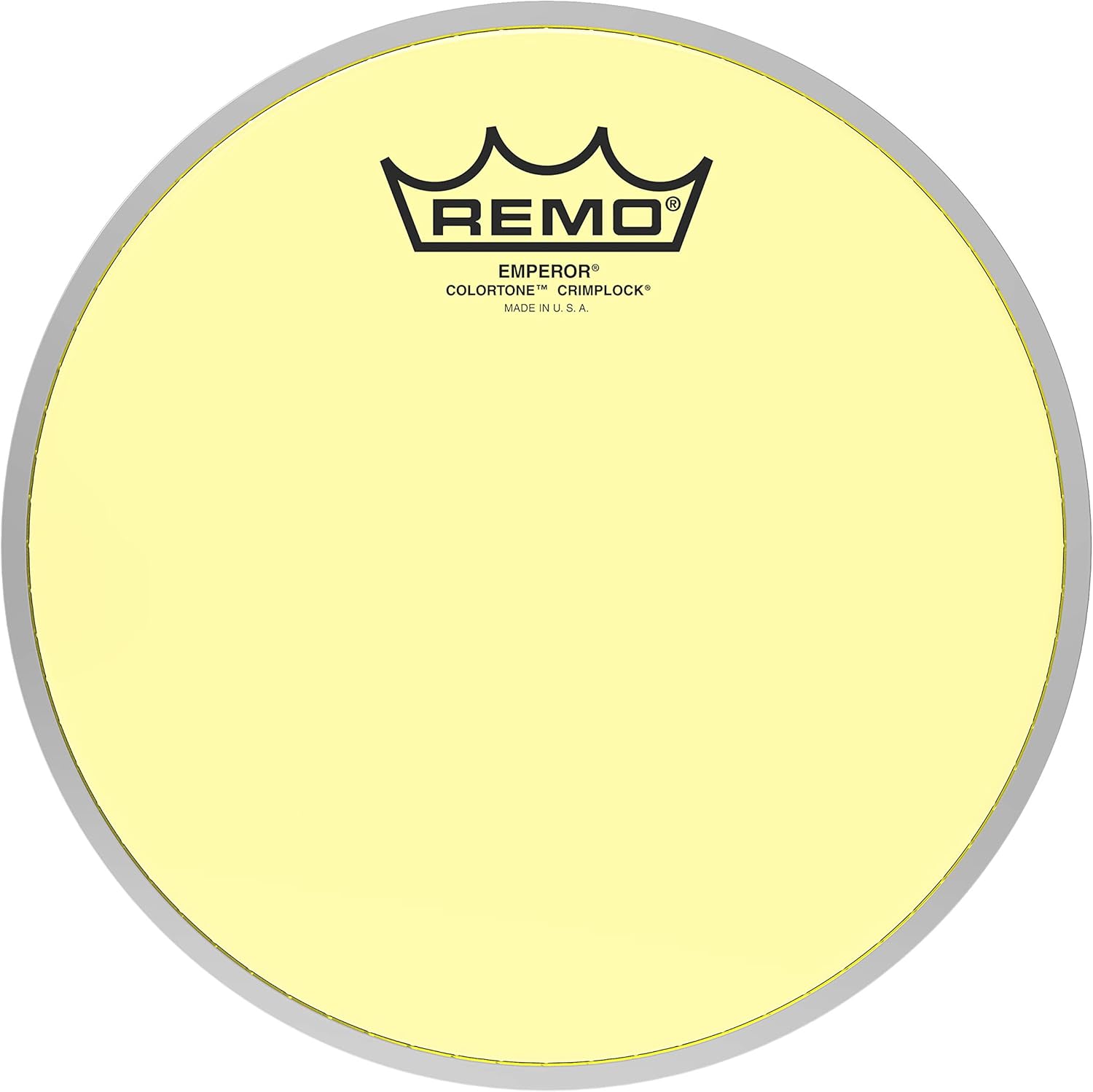 Remo Emperor Colortone Crimplock Yellow Tenor, Drumhead 8"