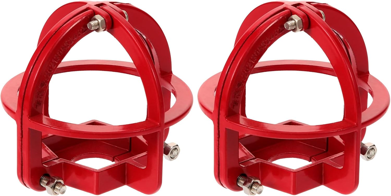 ULTECHNOVO Fire Sprinkler Head Guard Cover, Metal Fire Head for Protecting Flush Mount/Side Wall Drywall Pendent Head Recessed/Horizontal Sprinkler Head Cage Shell fit 1/2 & 3/4 (Pack of 2)