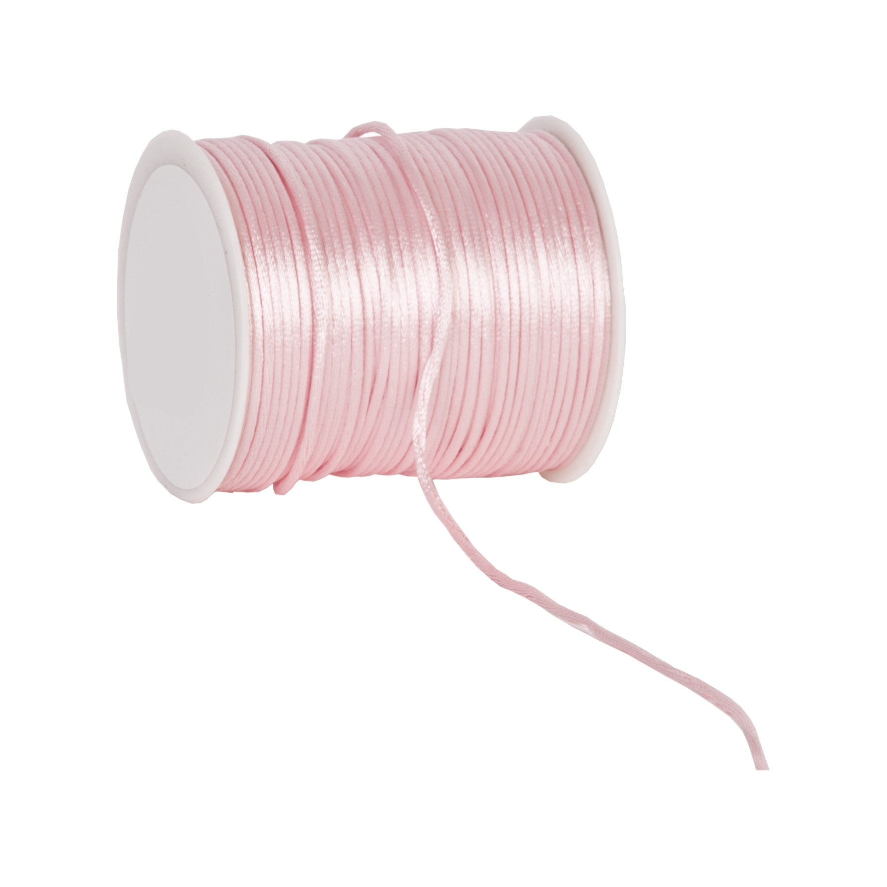 Ribbon Writer Baby Pink Silk Rattail Cord 2Mm X 100 Metre Roll