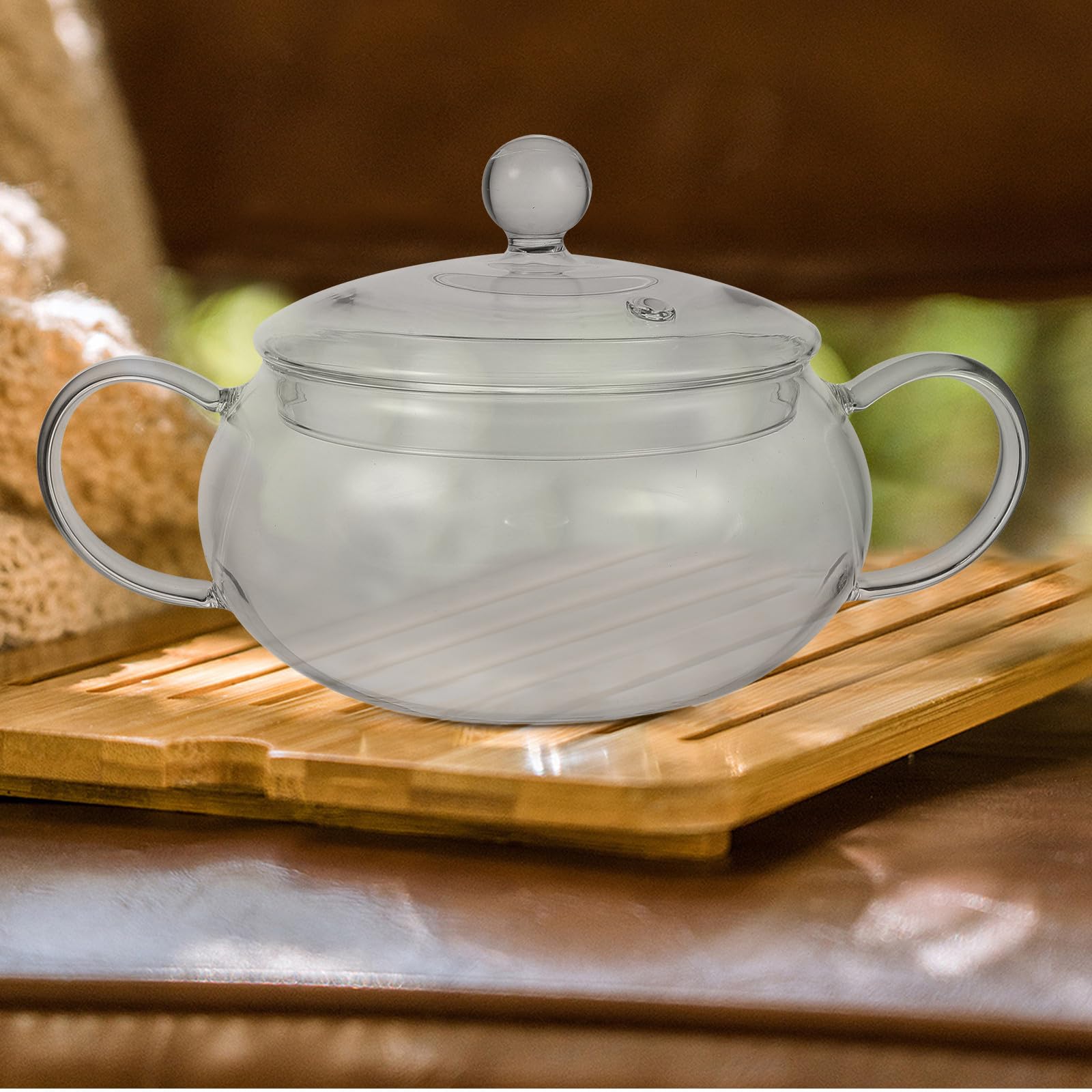 Ciotola in Vetro Coperchio per Latte e Alimenti per Bambini, Design Ergonomico, Resistente al Calore, per Cucina e Uso Domestico