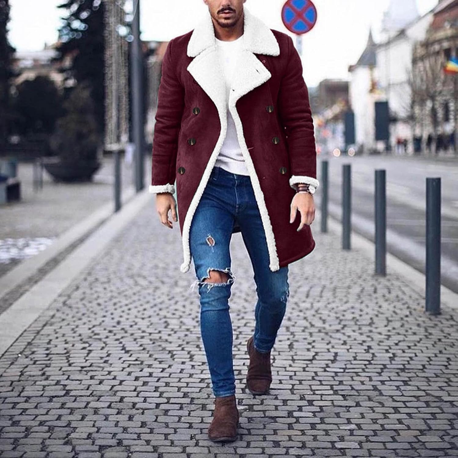 Heavyweight Sherpa Fleece Trench Coats 