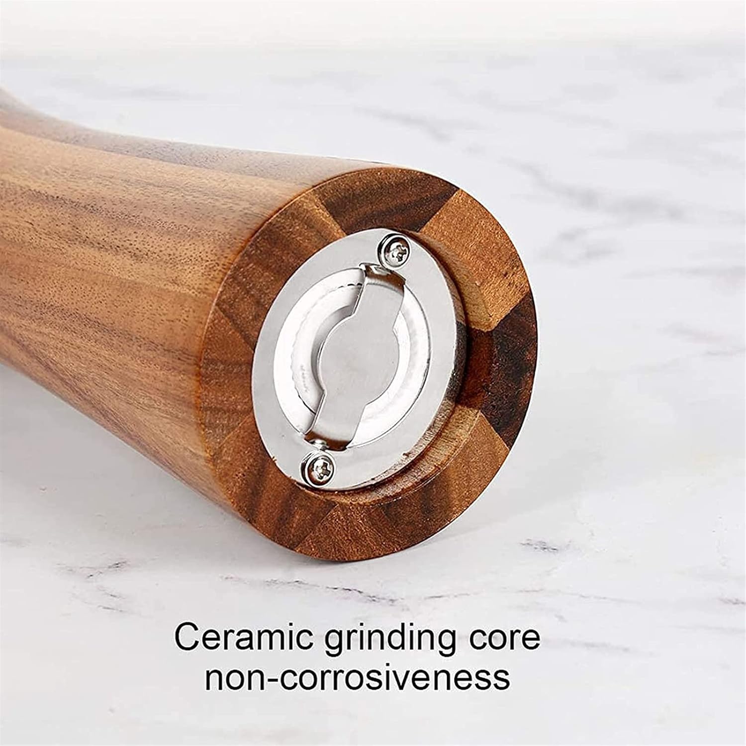 Wooden Pepper Mill Grinder,Salt and Pepper Grinder.Manual Wooden Salt and Pepper Shaker Mill Kit,Adjustable Coarseness,Spice Mill,Set of 2