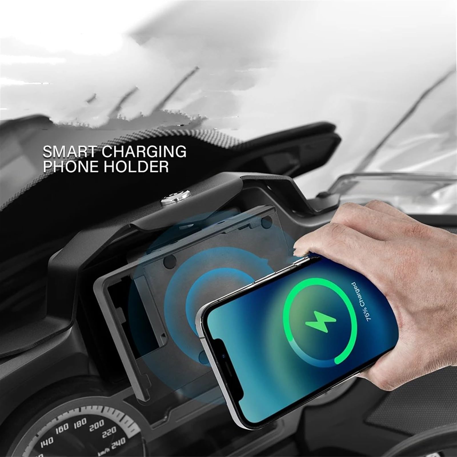 Support Téléphone Moto BMW R1200RT/R1250RT - Charge Sans Fil Et USB Intégrée