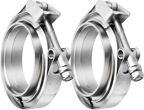 2.5 Inch Quick Release V Band Clamp Coupling with Flange Male Female Stainless Steel2Pcs