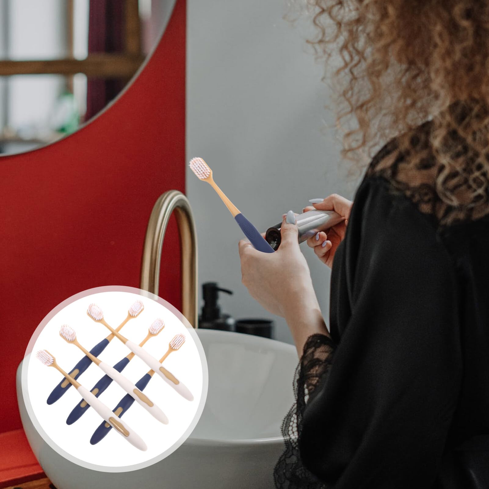 Beavorty 36pezzi Spazzolini da Denti Setole Morbide per Uso Domestico Portatili Ergonomici per Adulti da Viaggio Resistente all Usura Strumento di Pulizia Quotidiana
