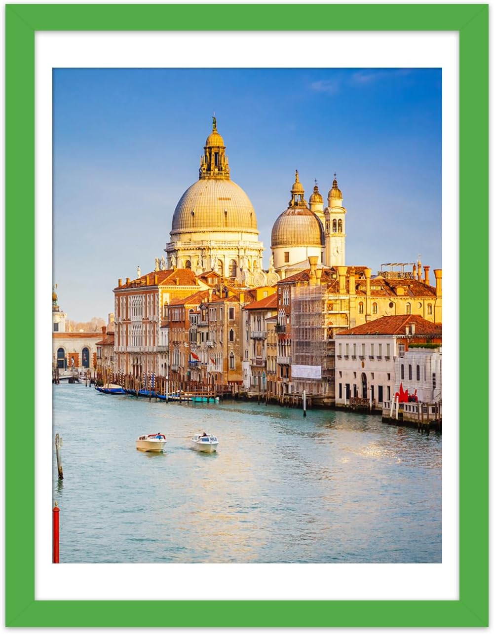 wyooxoo 12x16インチ 写真フレーム グリーン 無垢材 フォトフレーム 写真ディスプレイ 11x14インチ マット付き 1