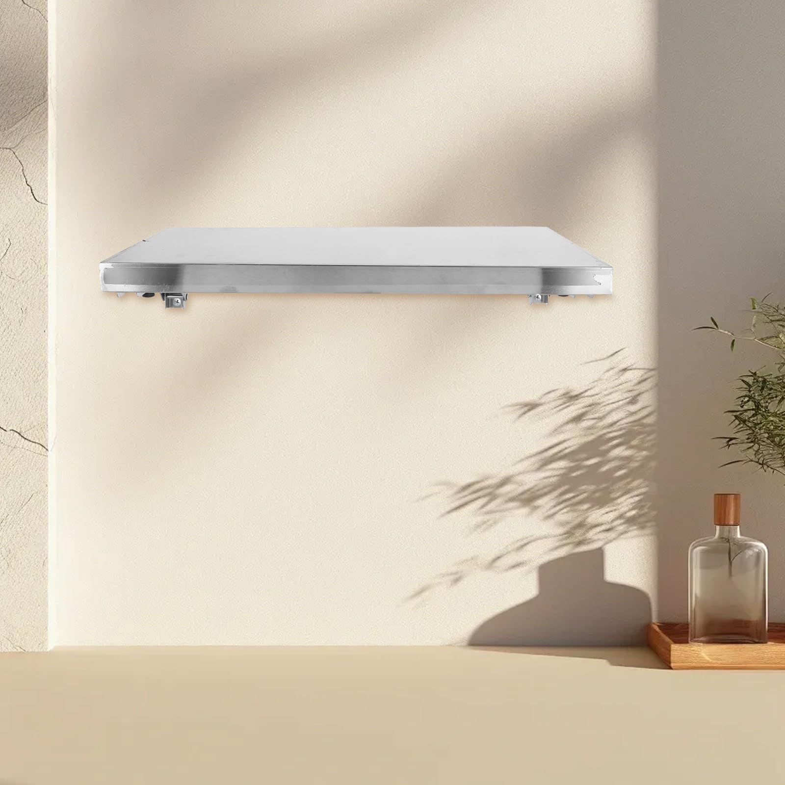 Mensola pieghevole da parete in acciaio – Scaffale salvaspazio in metallo Sto Rack 50 x 24 cm – Versatile nizer da parete per bagno, cucina, cucina e decorazione della casa